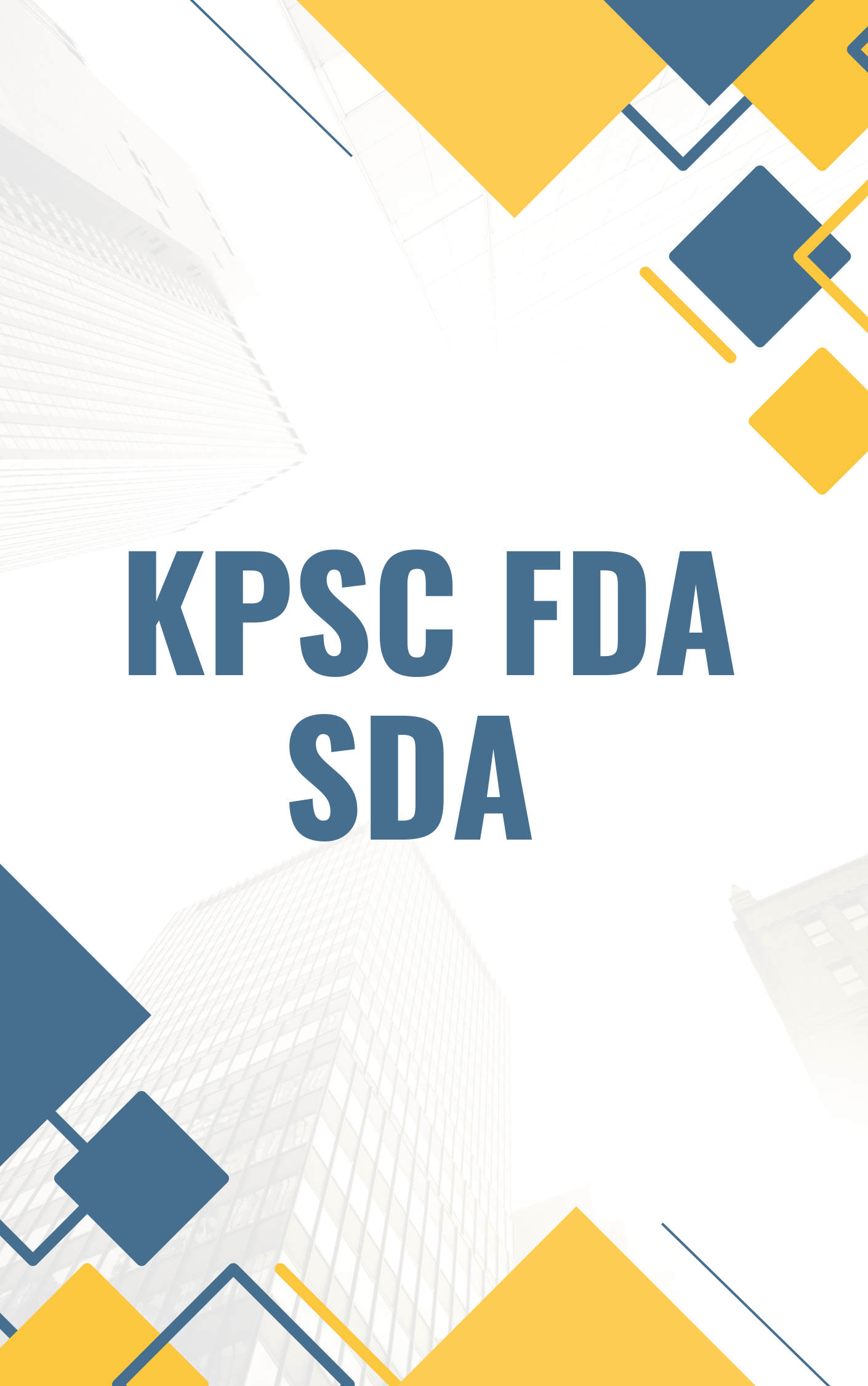 KPSC FDA SDA Online Test Series