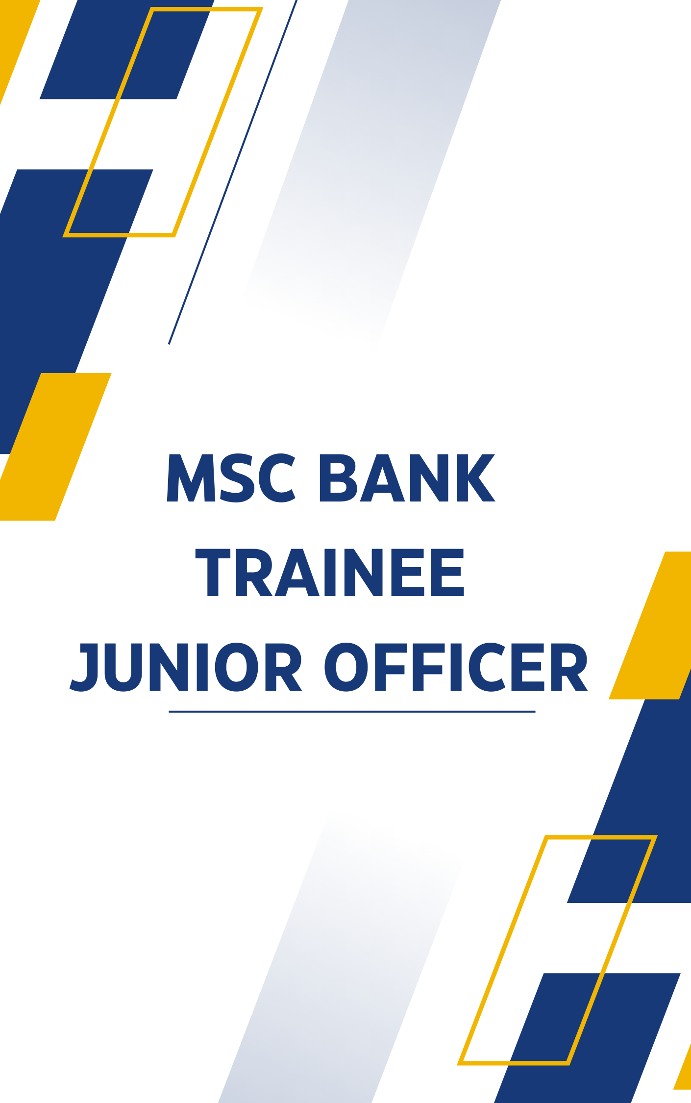 MSC Bank Trainee Junior Officer Mock test
