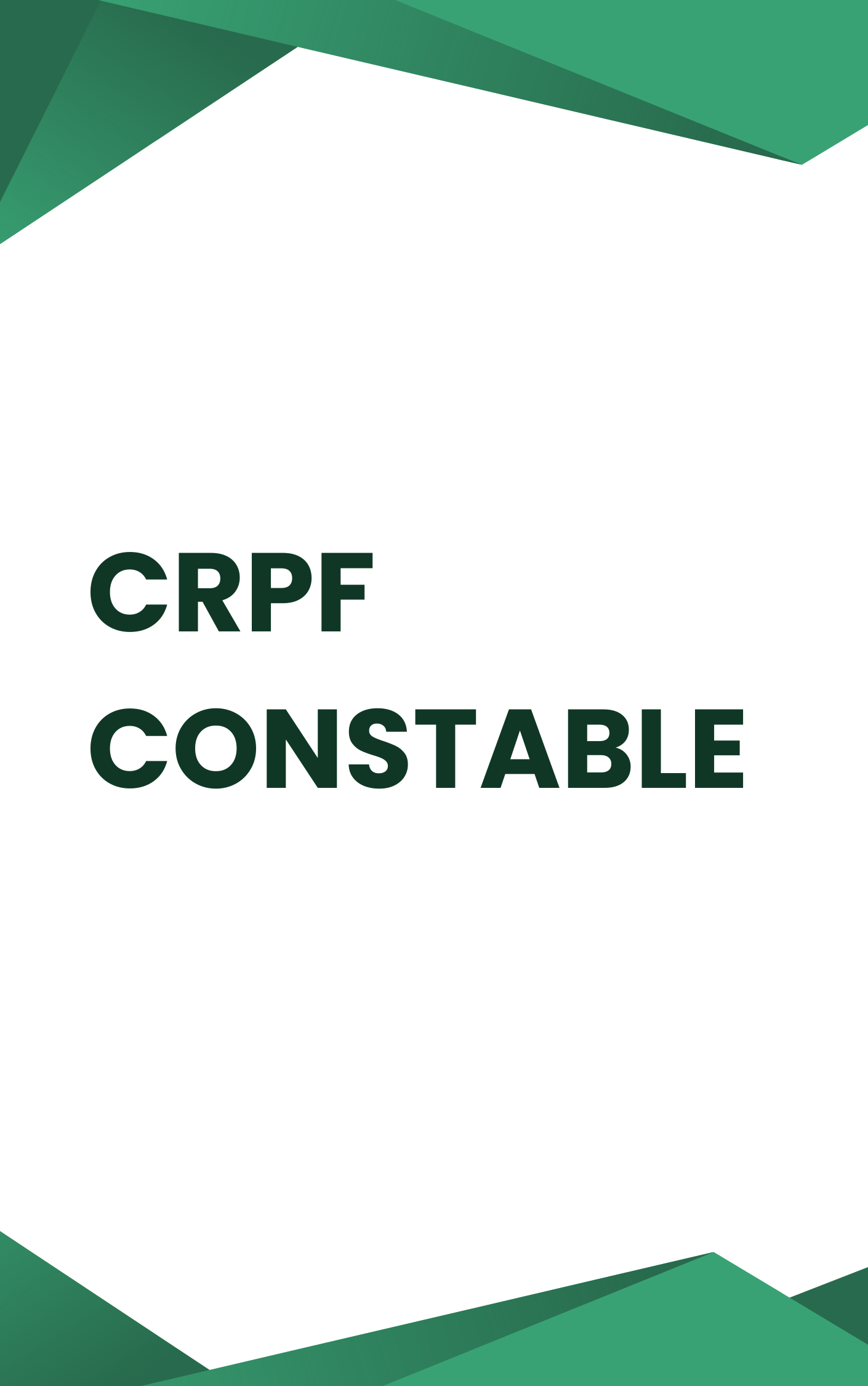 CRPF Constable Question with Answer