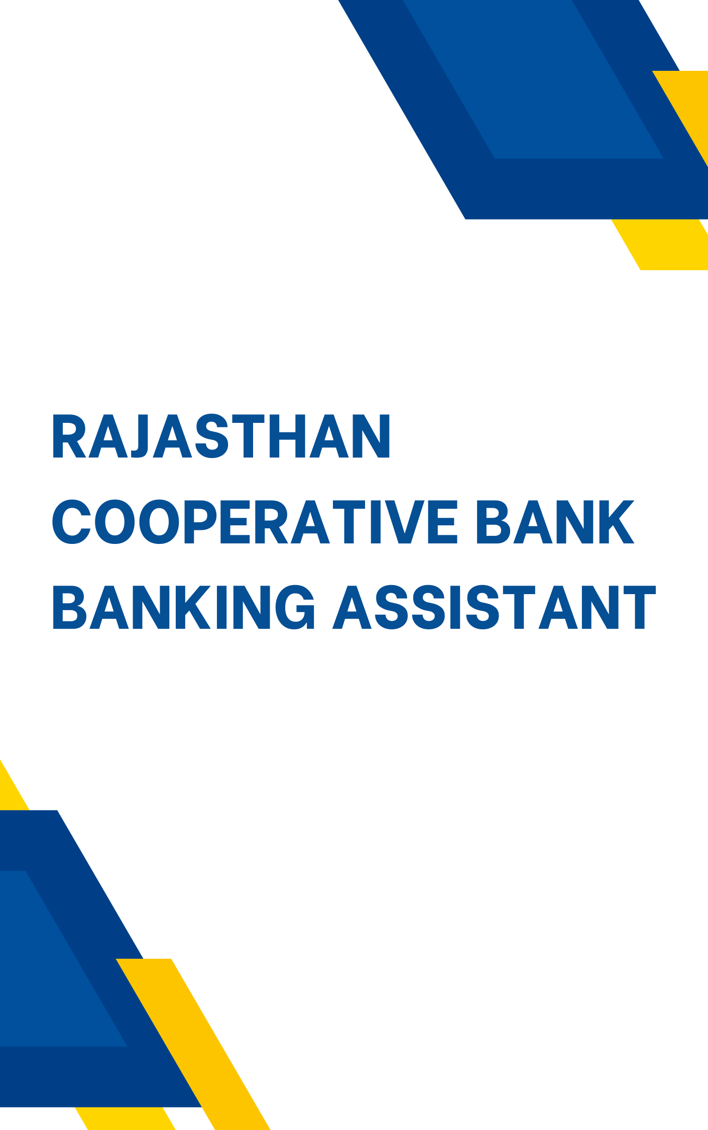 Rajasthan Cooperative Bank Banking Assistant MCQ
