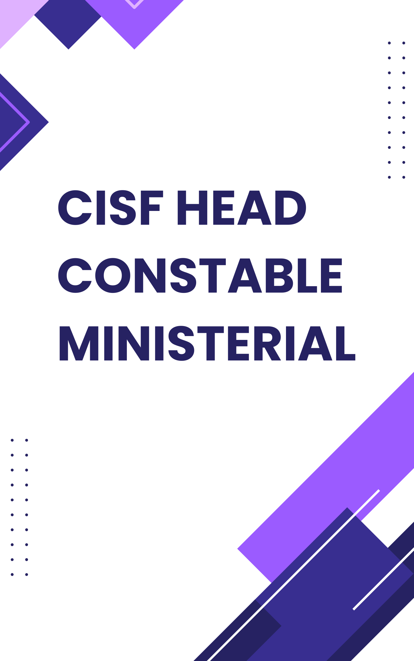 CISF Head Constable Practice Set