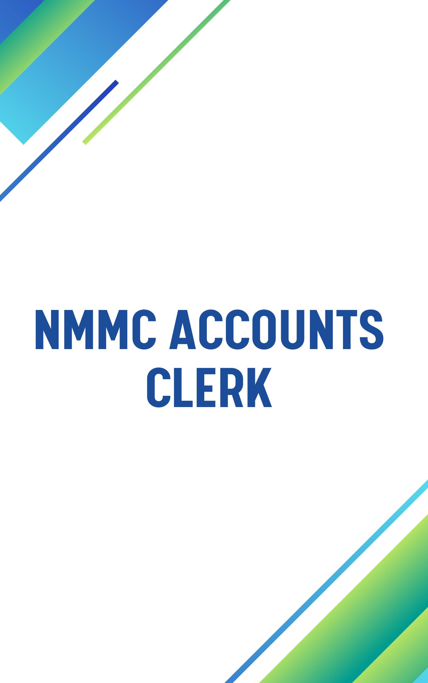 NMMC Accounts Clerk Practice Set
