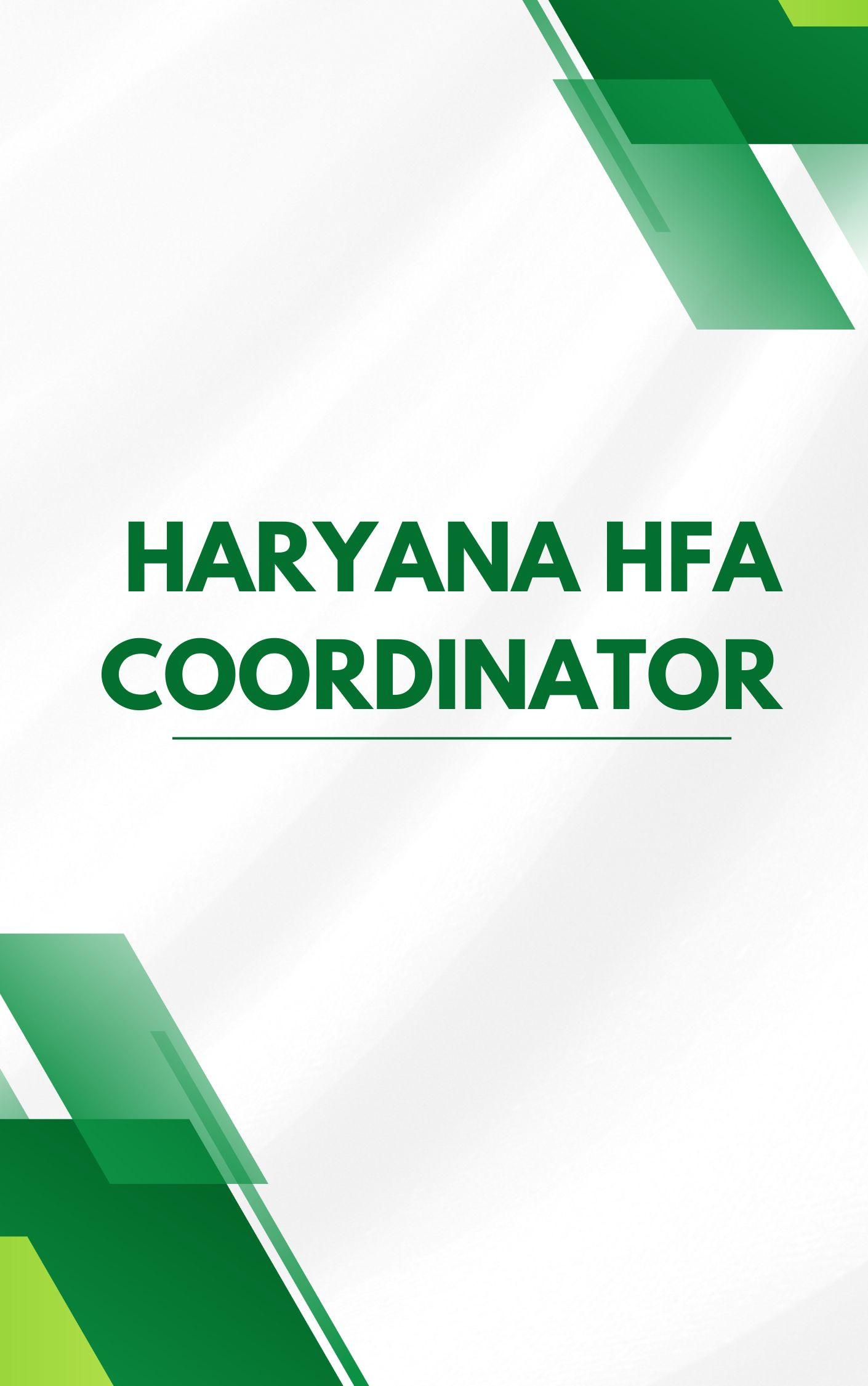 Haryana HFA Coordinator Question Paper