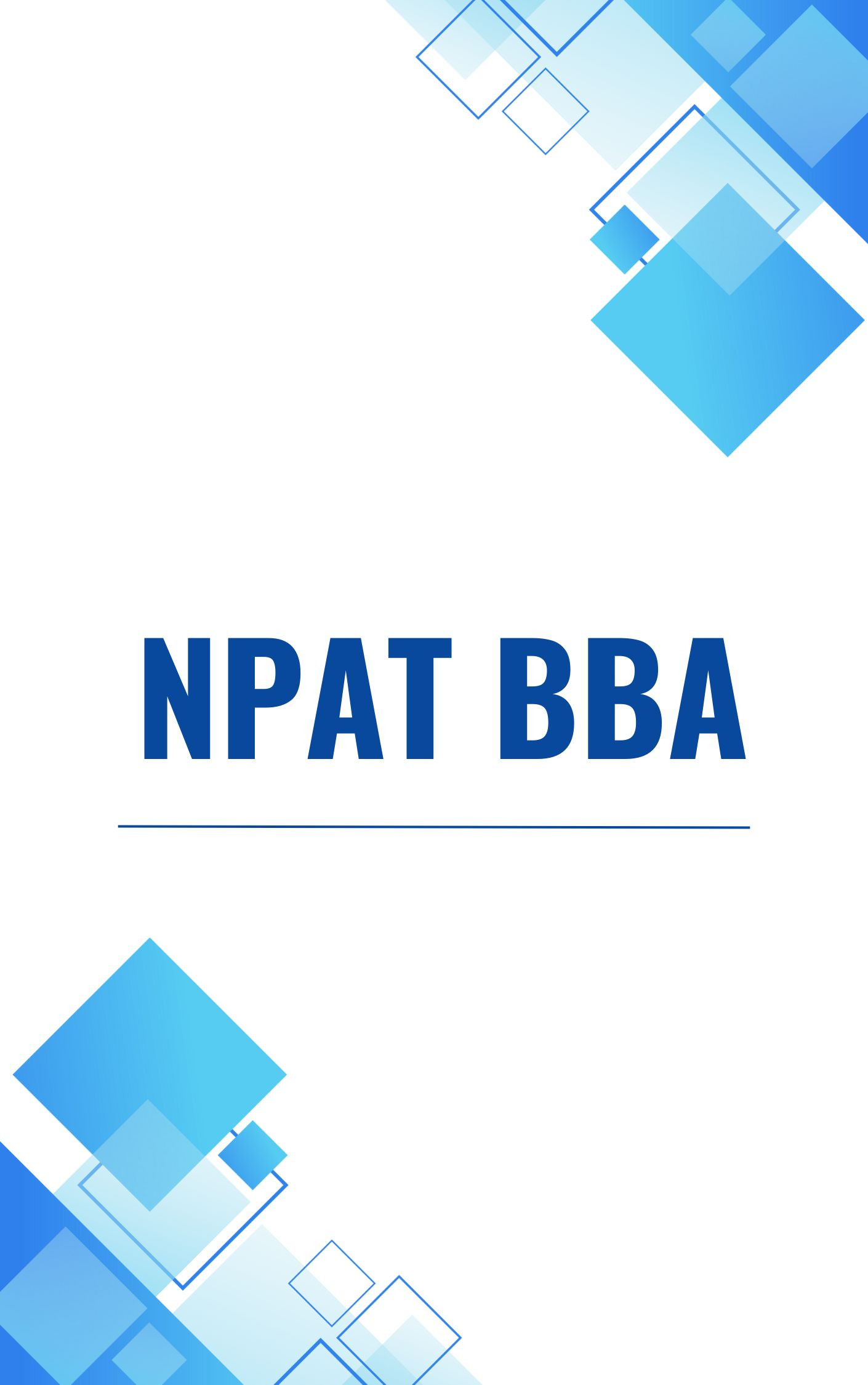NPAT BBA Practice Set