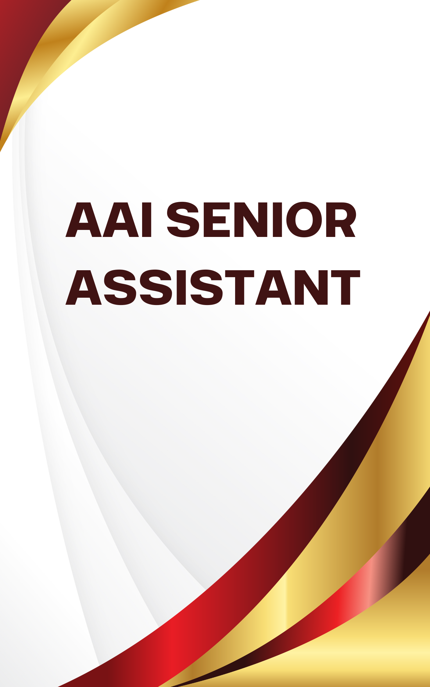 AAI Senior Assistant Practice Set