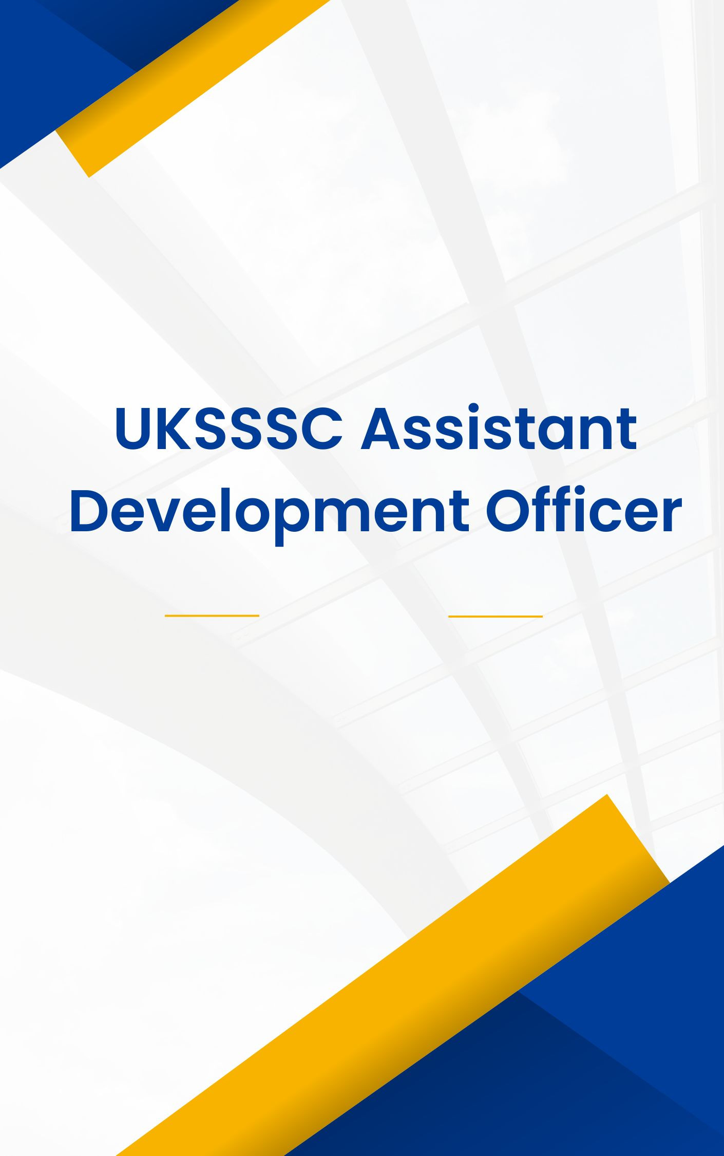 UKSSSC ADO Model Paper