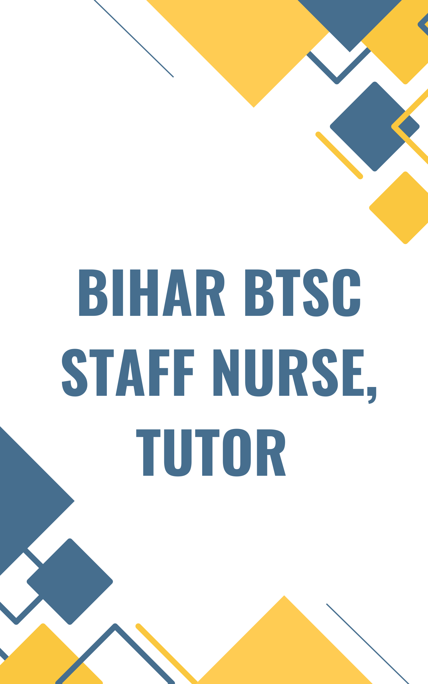BTSC Staff Nurse Sample Paper