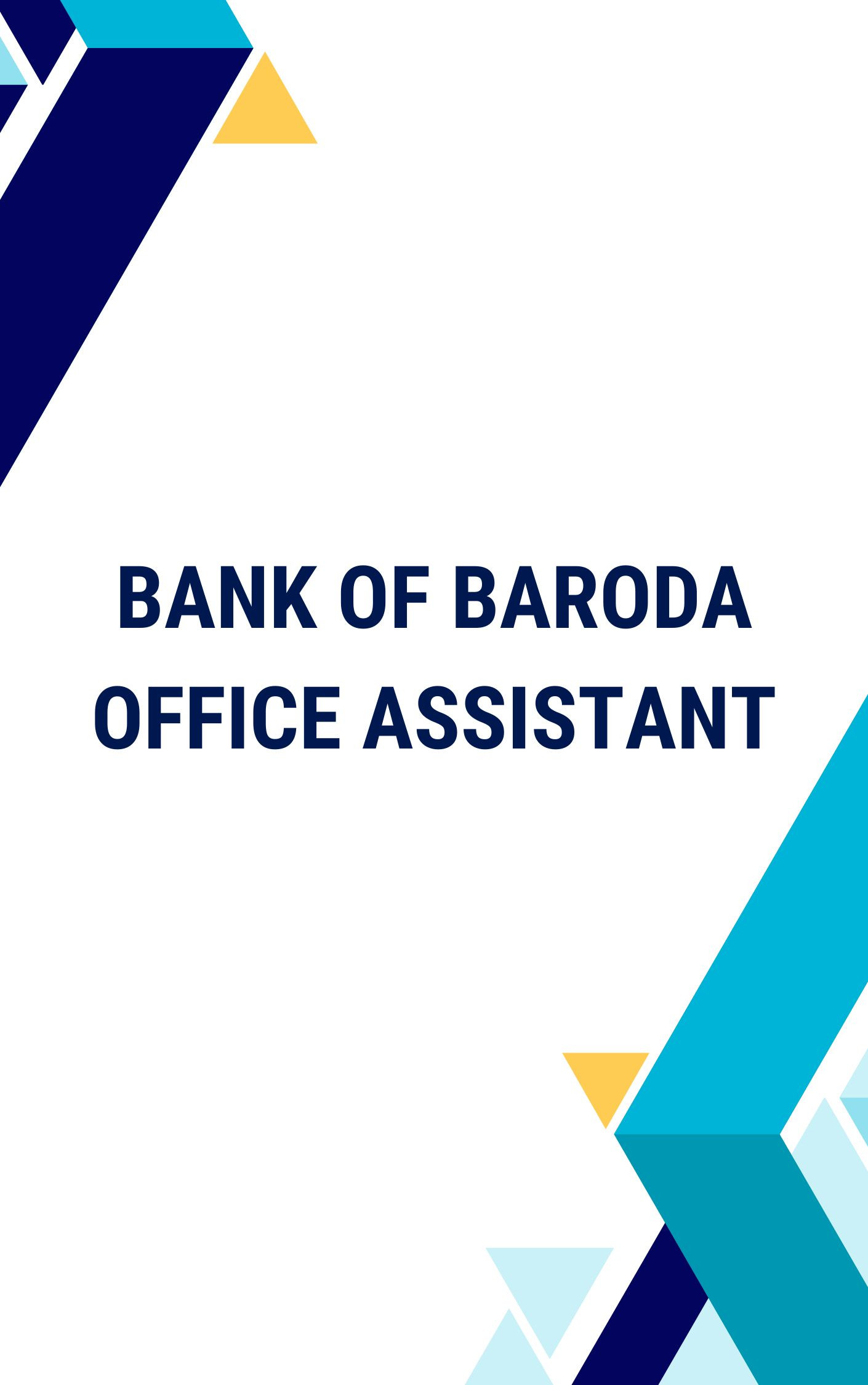 Bank of Baroda Office Assistant Mock Test