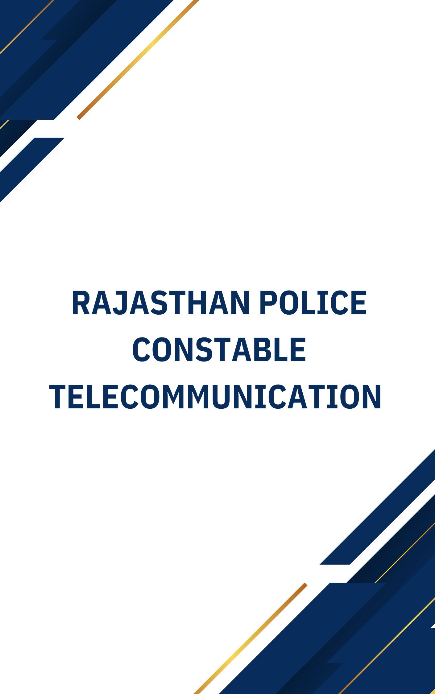 Rajasthan Police Constable Telecommunication Mock Test