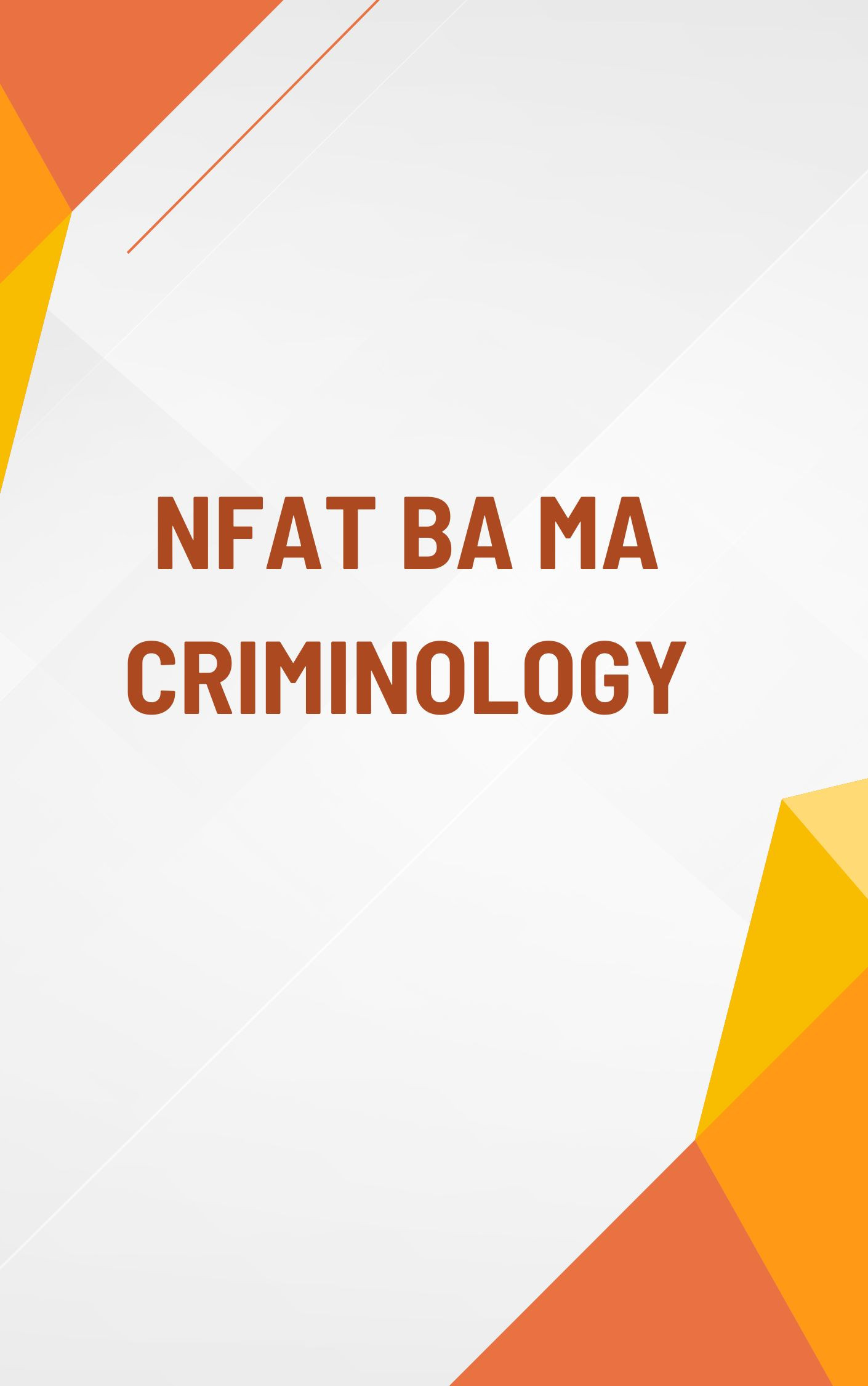 NFSU NFAT BA MA Criminology Model Paper