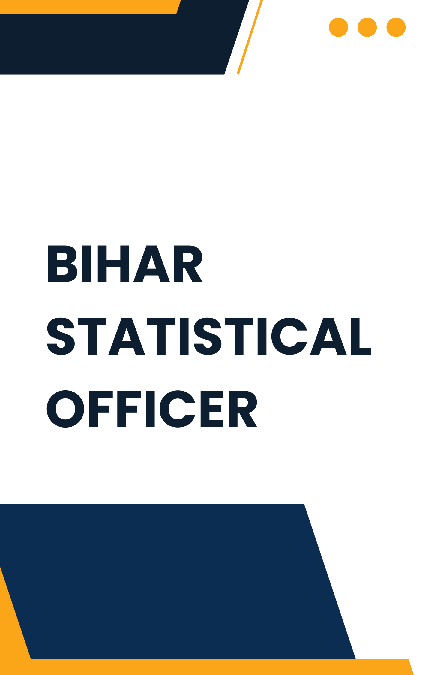 Bihar Statistical Officer Model Paper