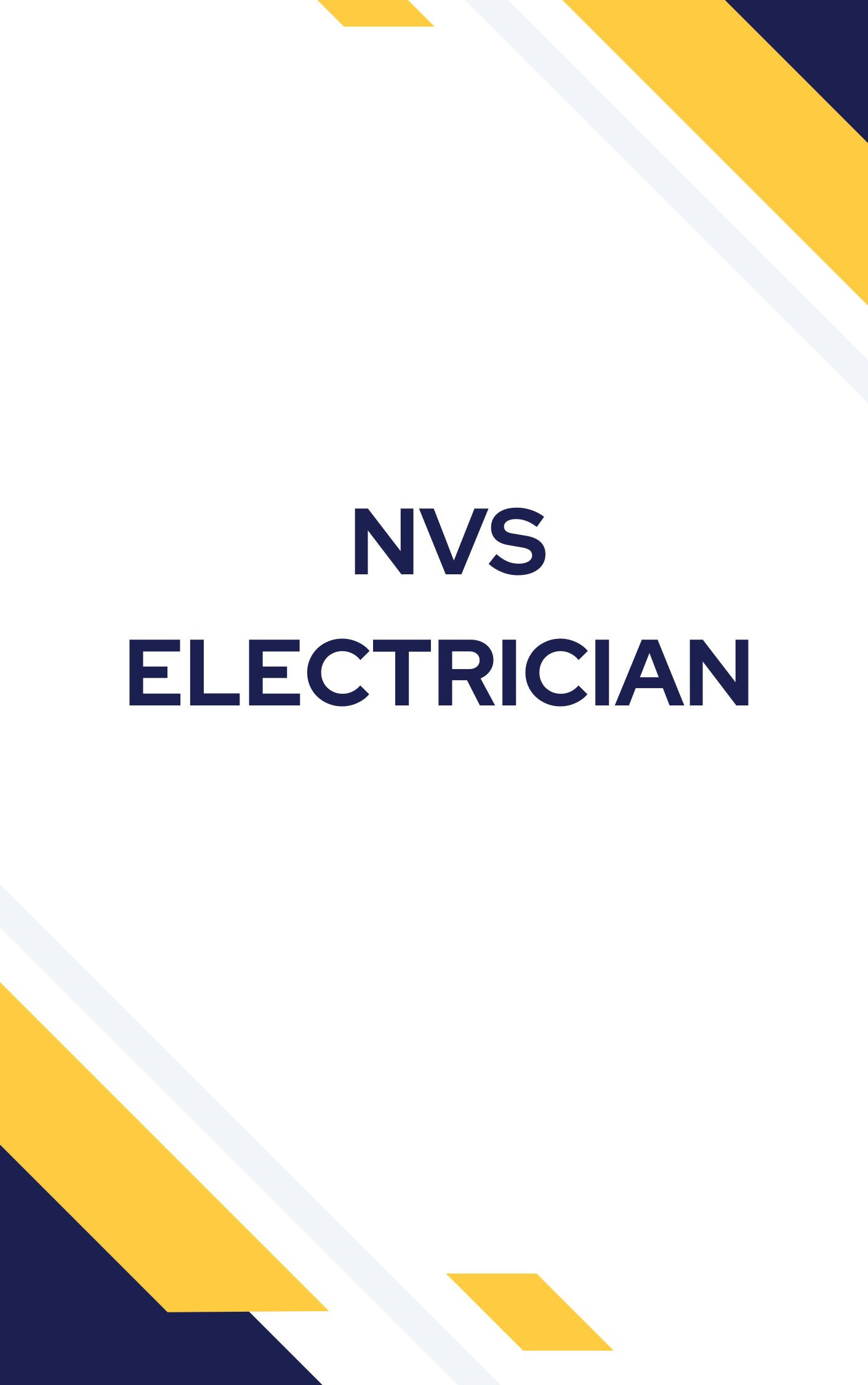 NVS Electrician Cum Plumber Sample Paper