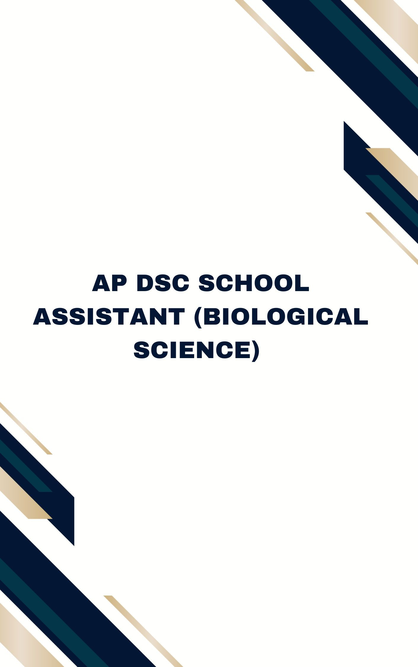 AP DSC School Assistant Biological Science Mock Test