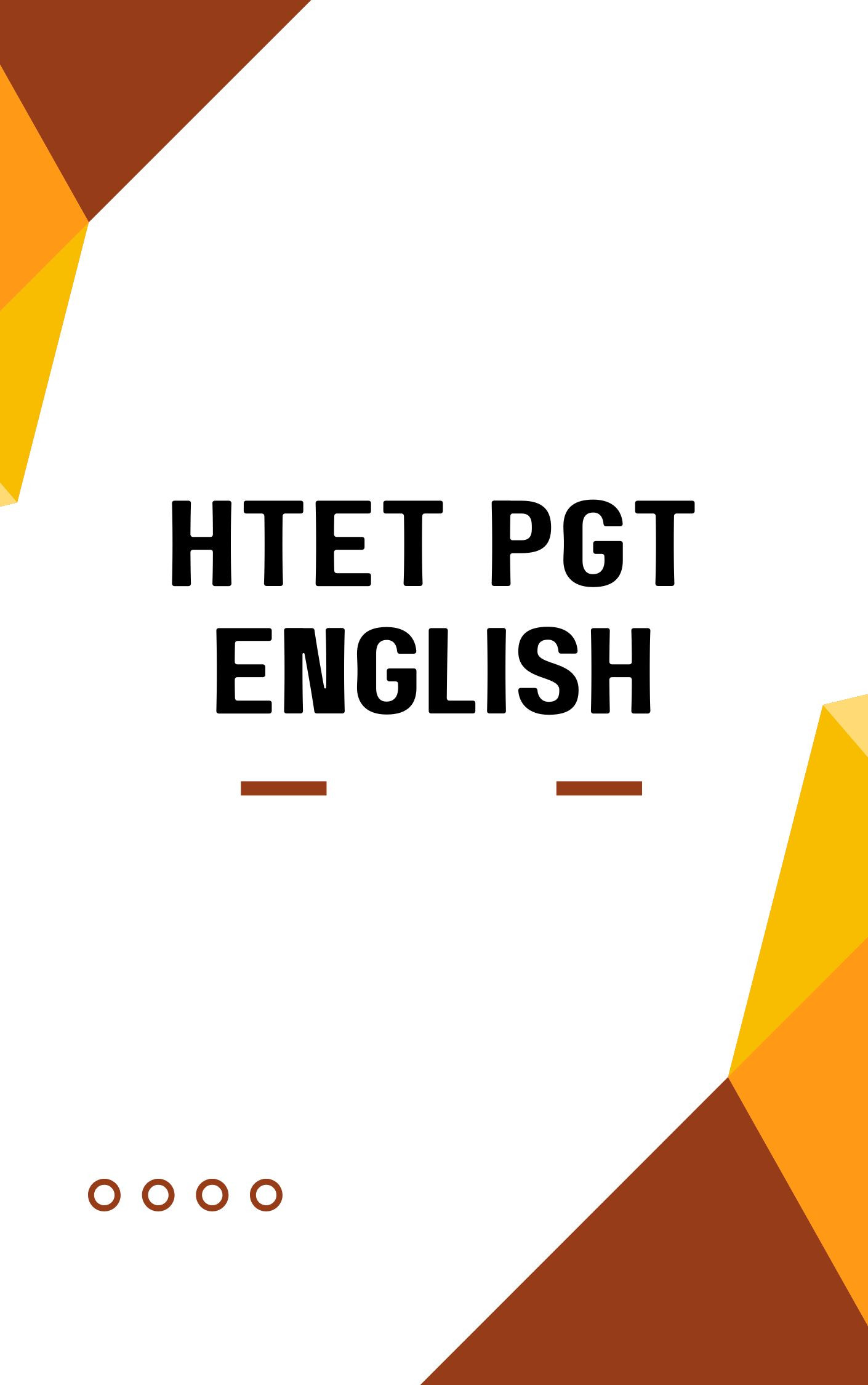 HTET PGT English Mock Test Free