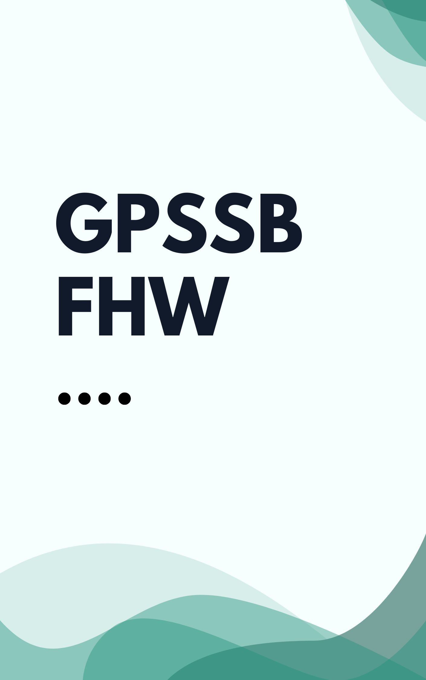 GPSSB FHW Sample Paper
