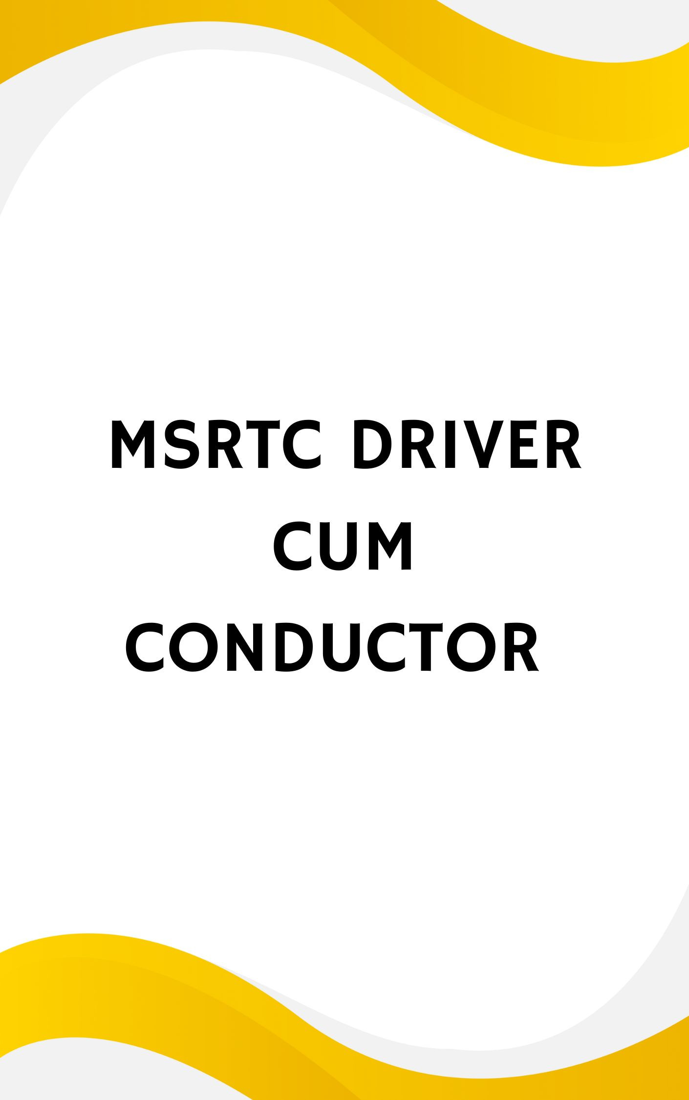 MSRTC Driver Cum Conductor Practice Set