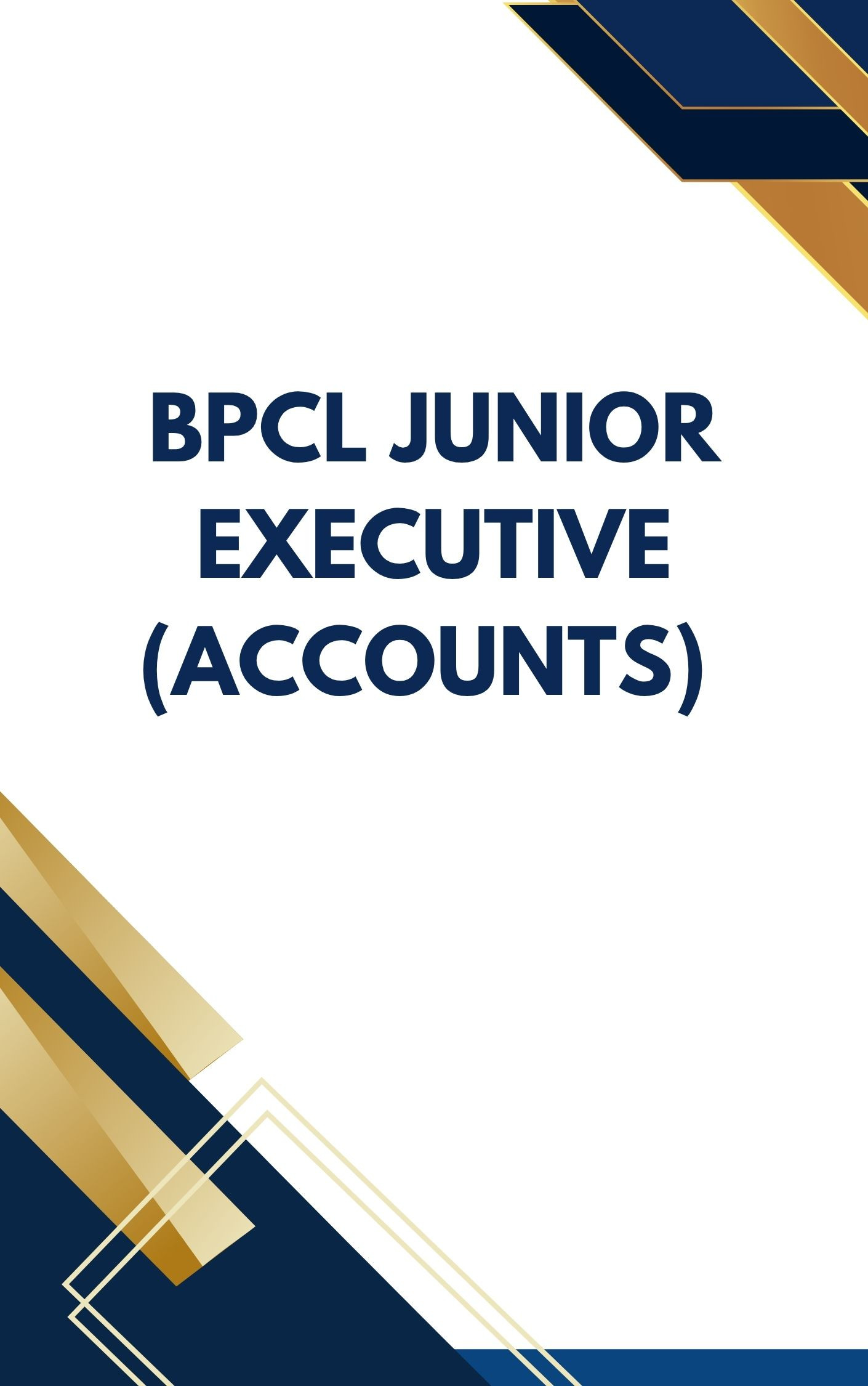 BPCL Junior Executive Accounts Mock Test