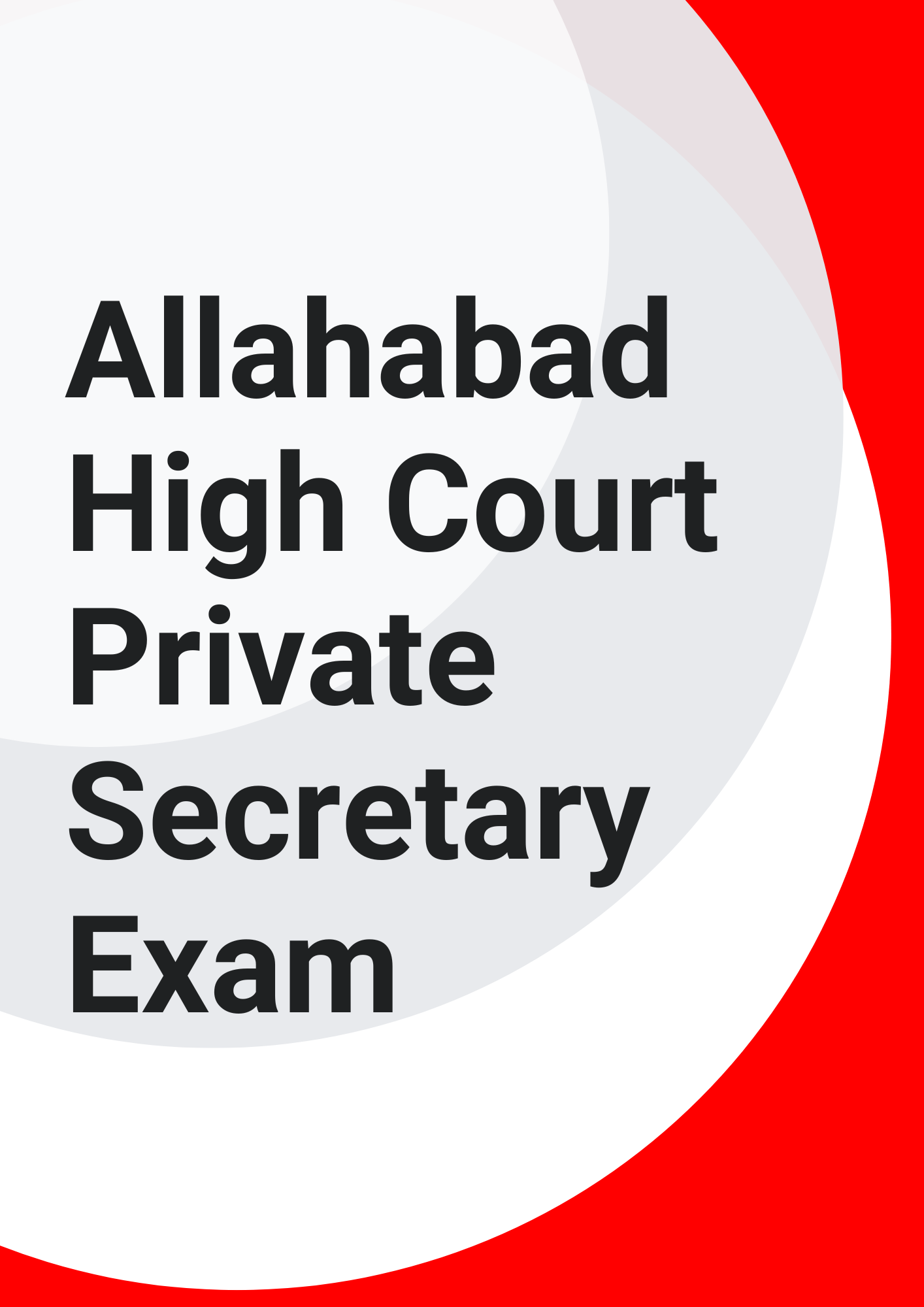 Allahabad High Court Private Secretary Model Paper