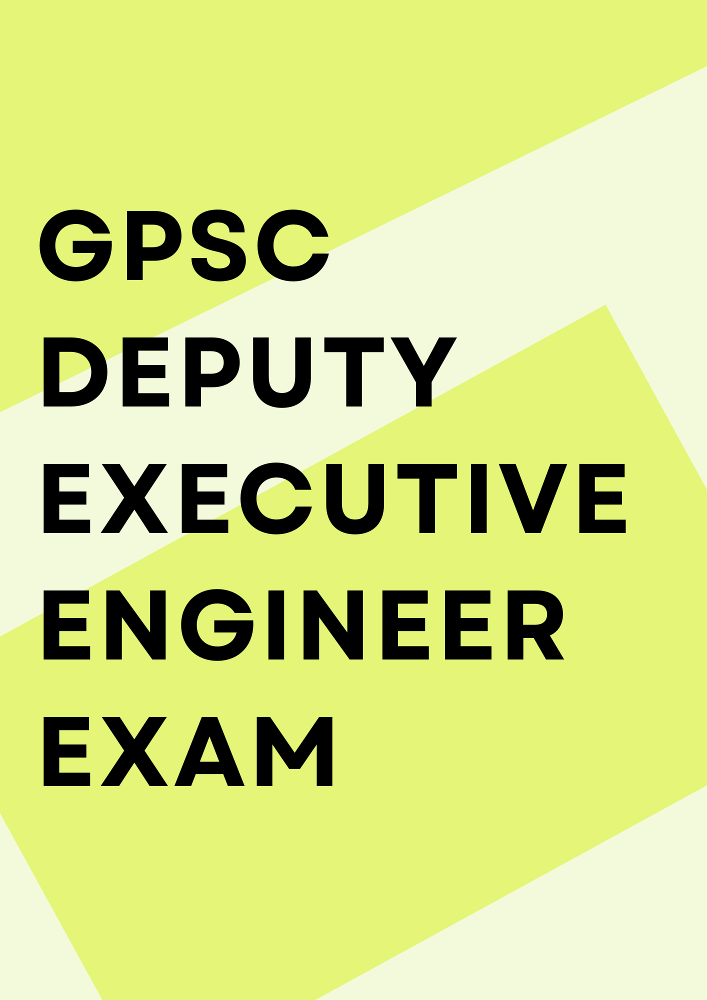 GPSC Deputy Executive Engineer Important Question
