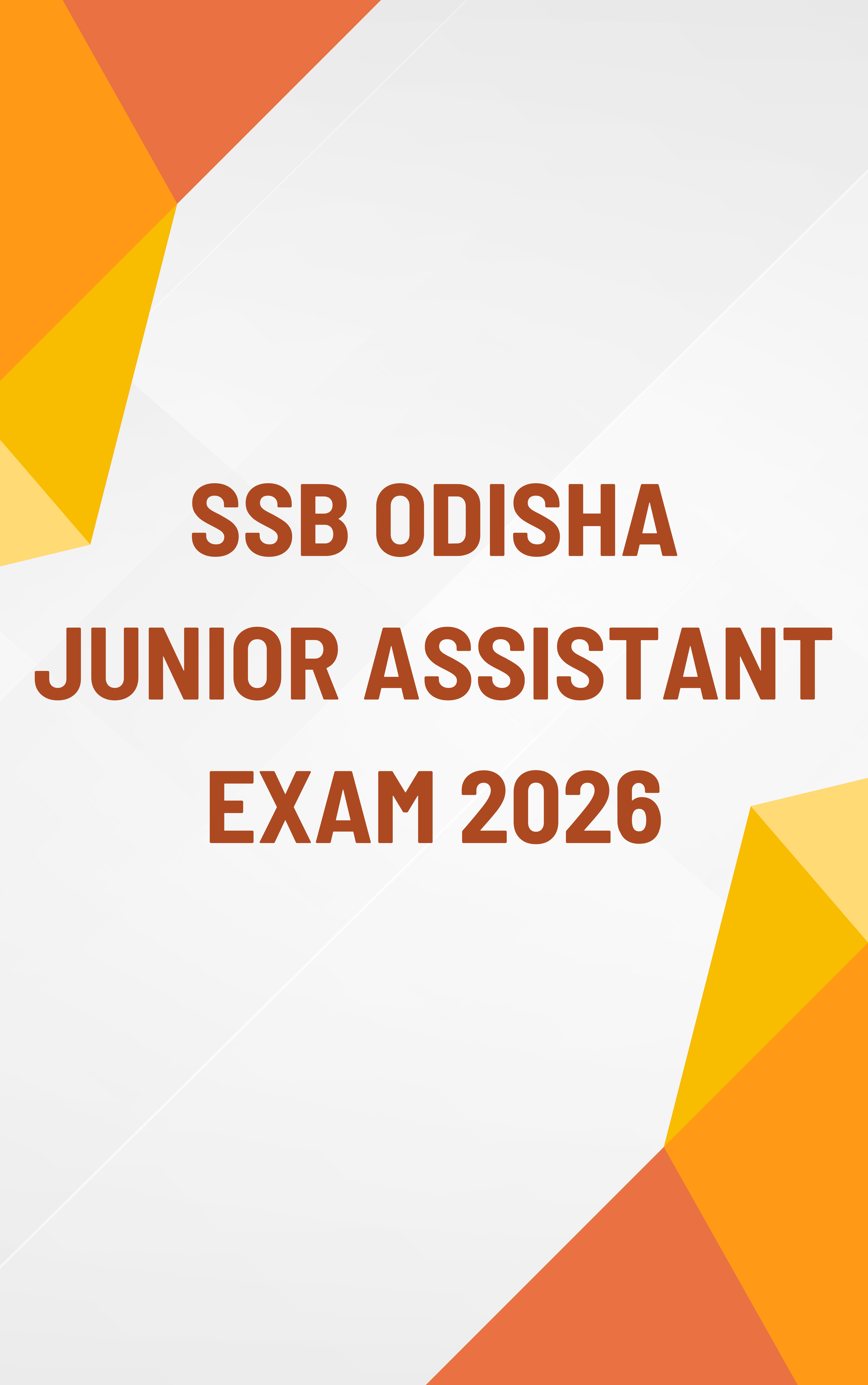 SSB Odisha Junior Assistant Mock Test Free
