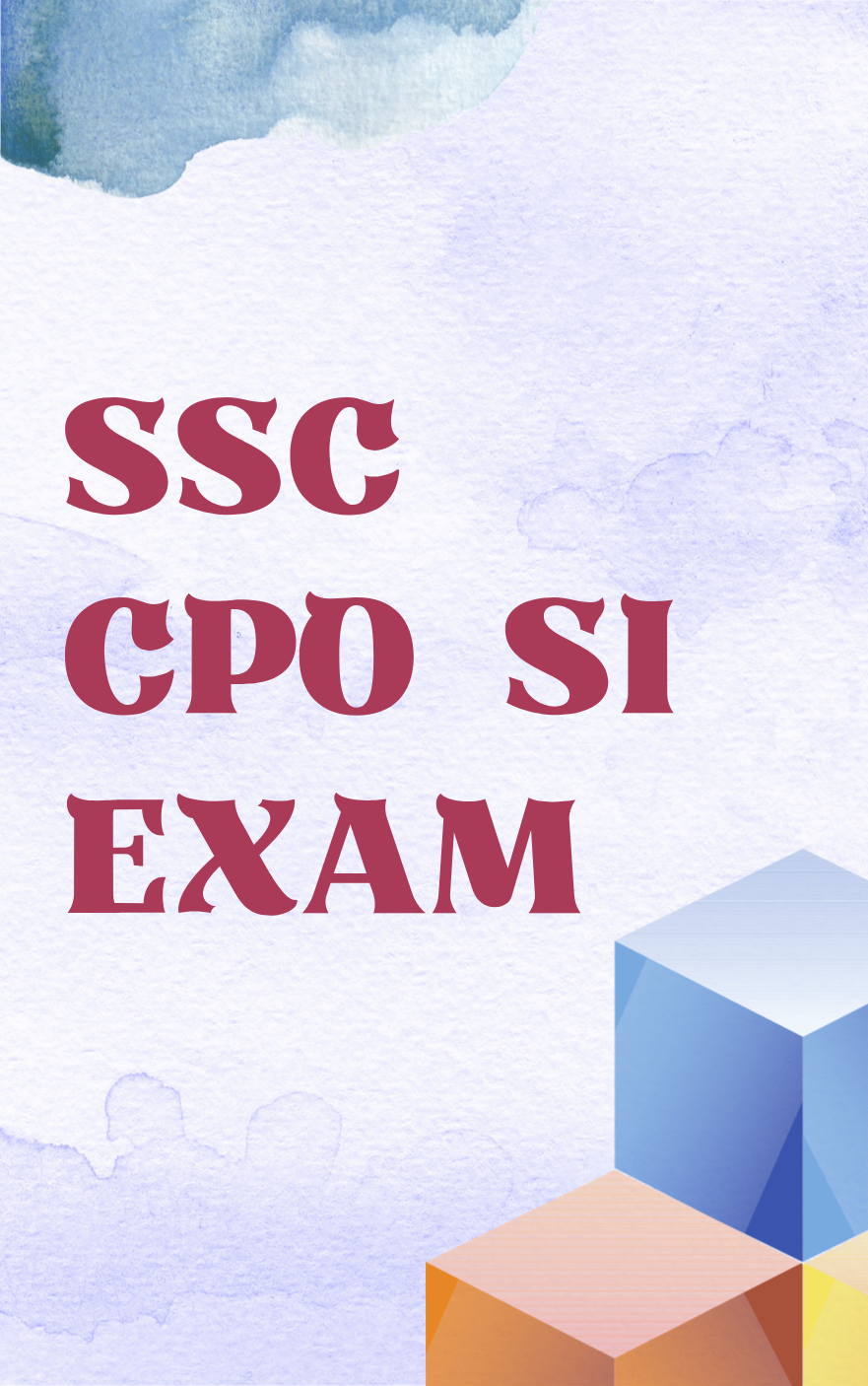 SSC CPO SI Practice Set and Test Series