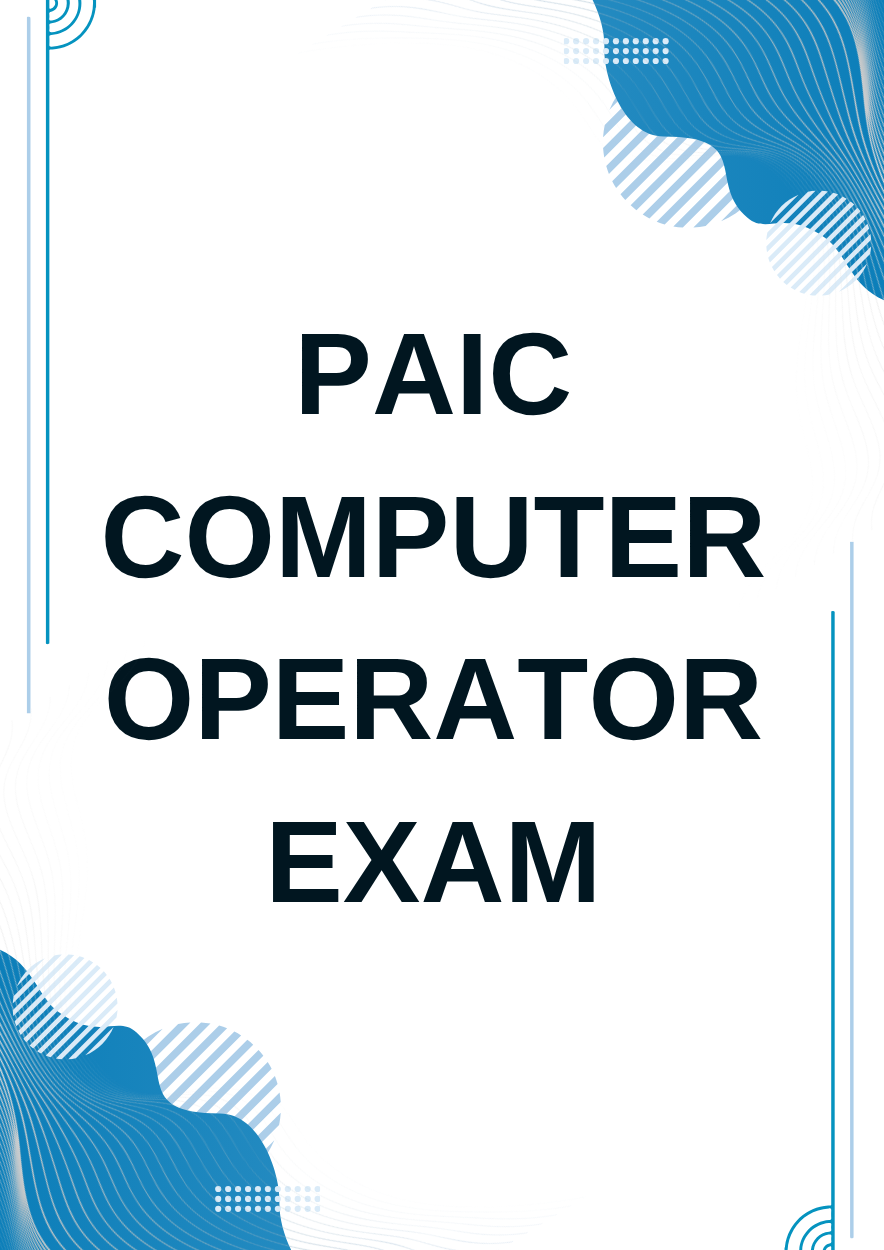 PAIC Computer Operator Free Test Series