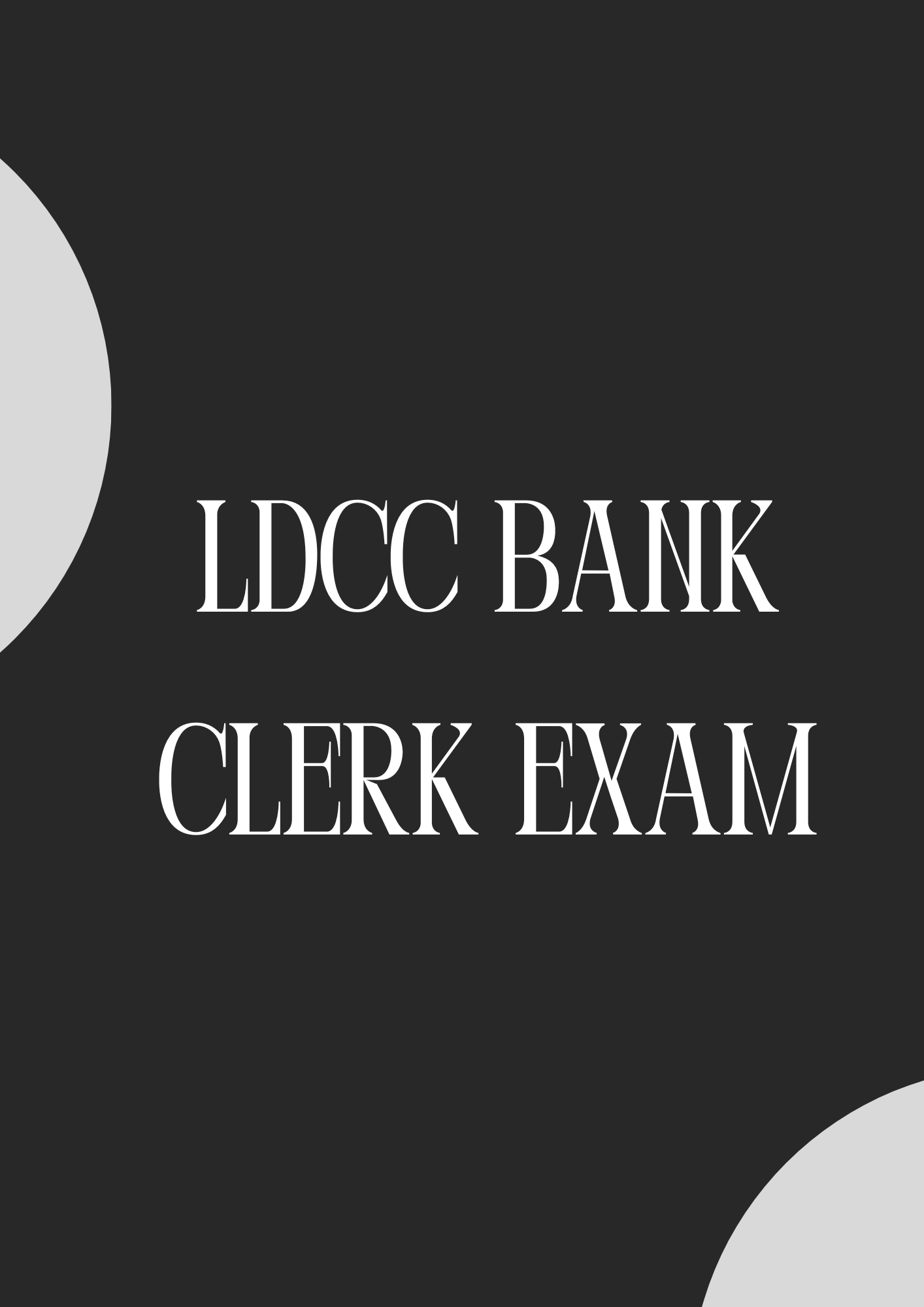 LDCC Bank Clerk Mock Test Free