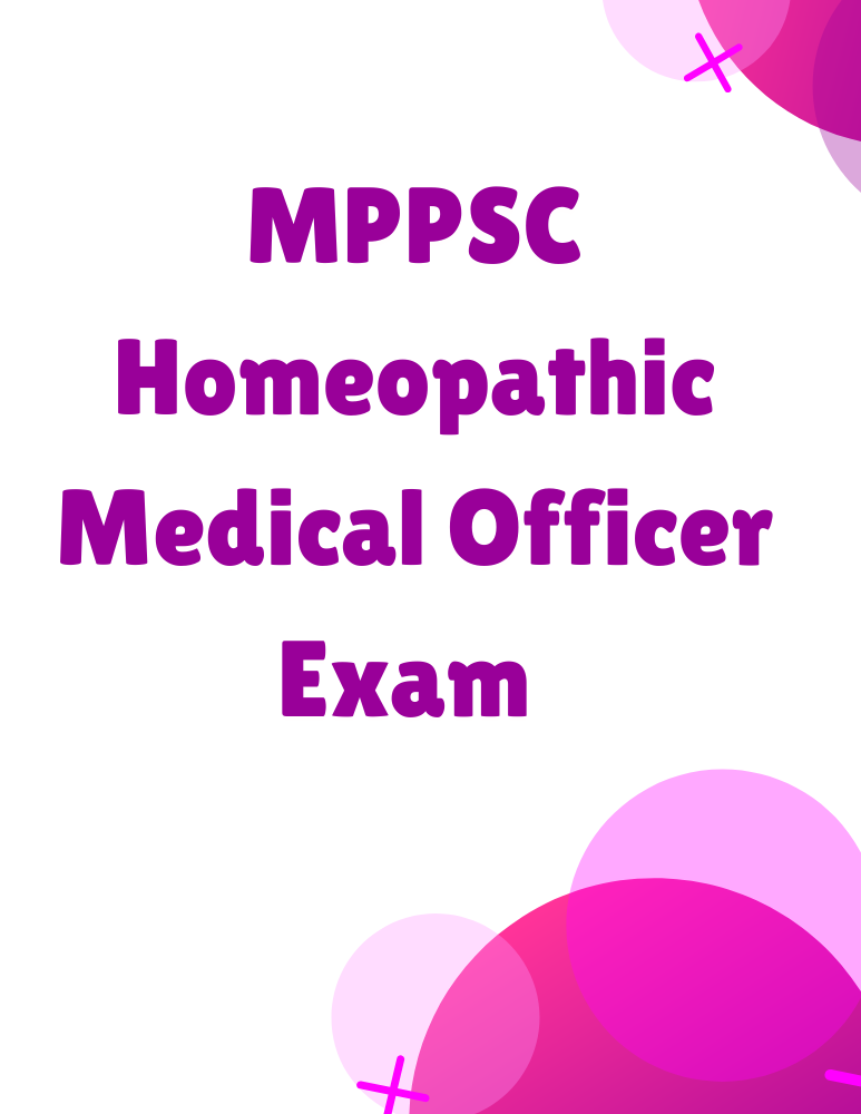 MPPSC Homeopathic Medical Officer Model Test Paper