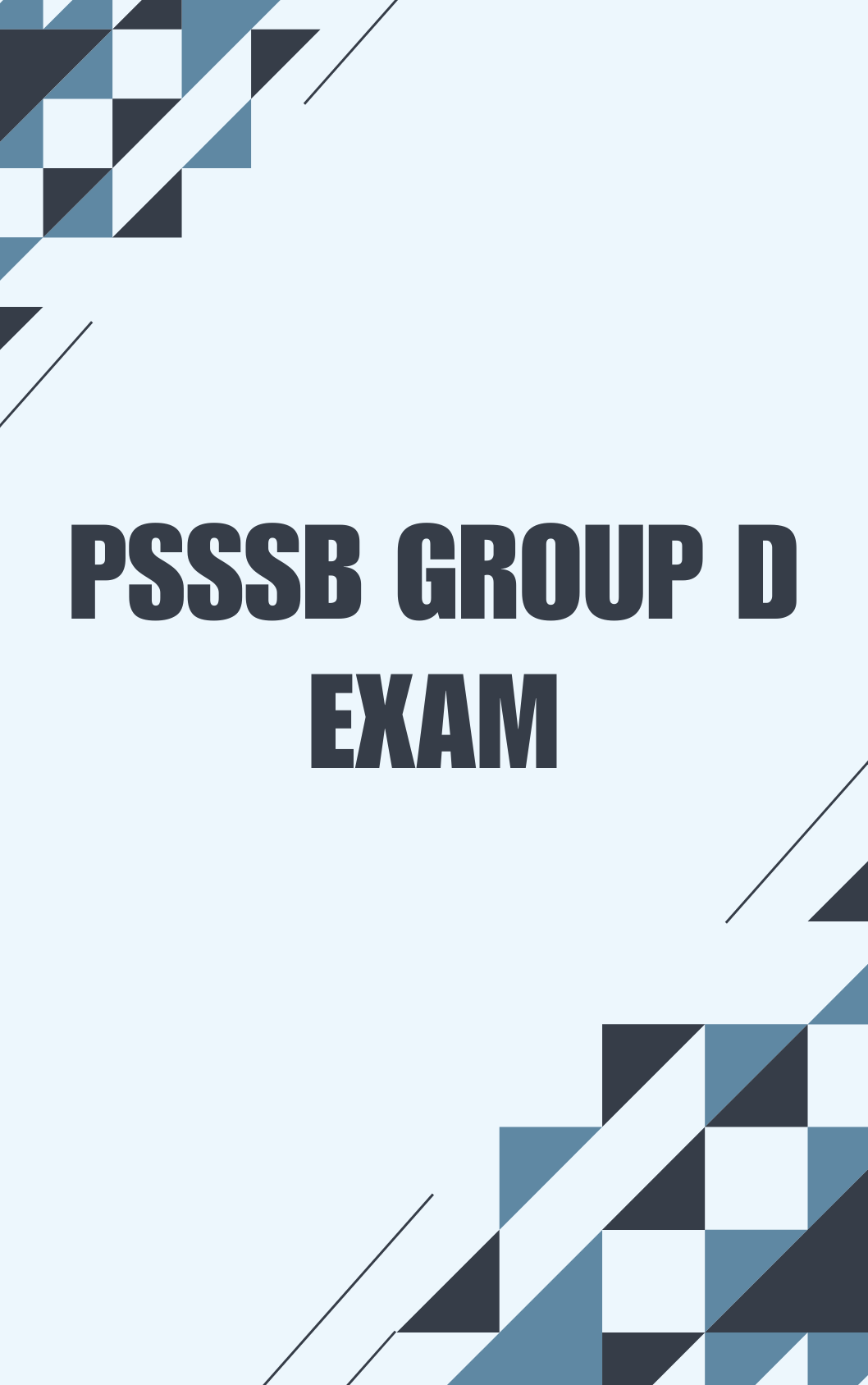 PSSSB Group D Practice Set with MCQ