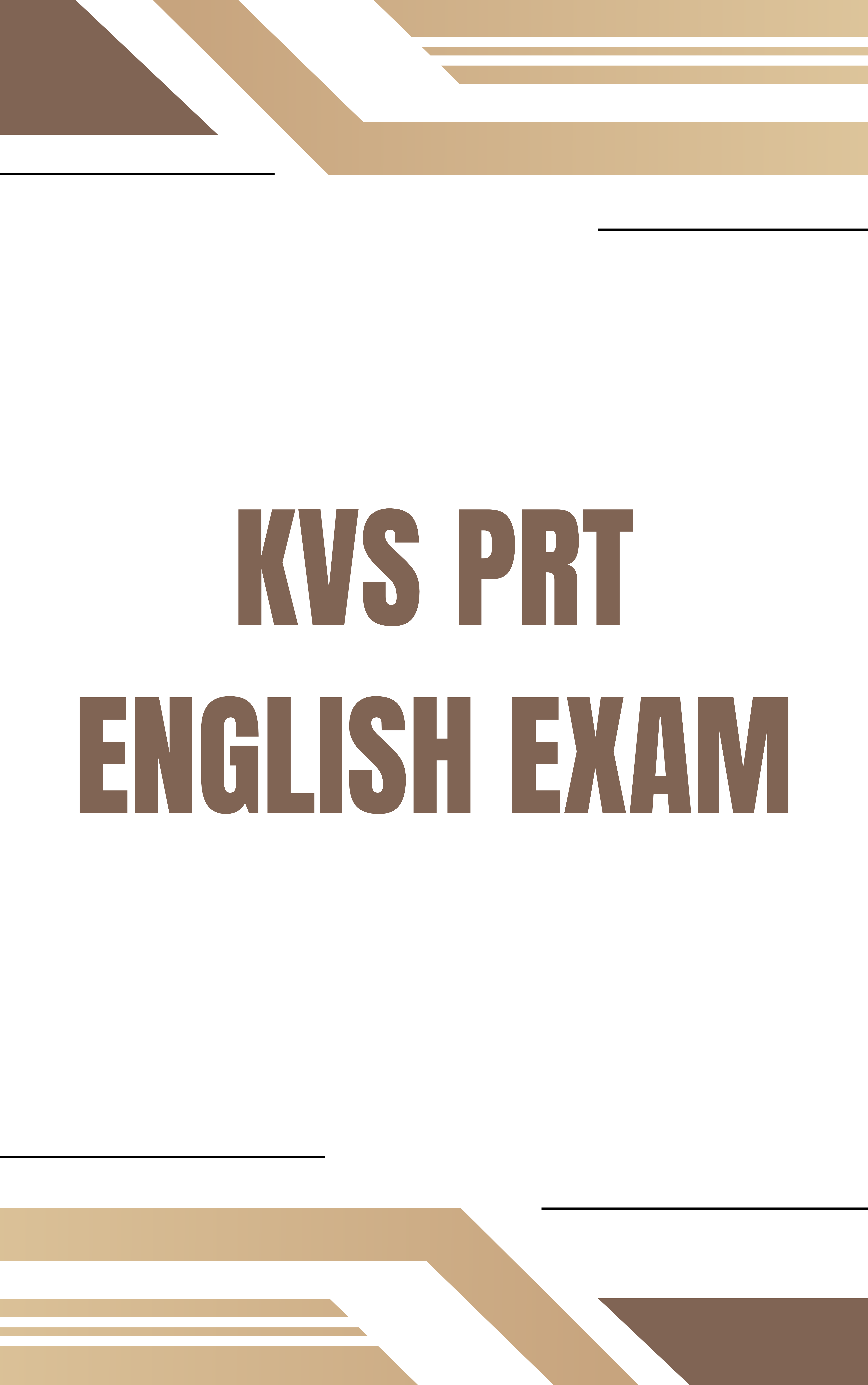 KVS PRT English Exam Practice Set MCQ