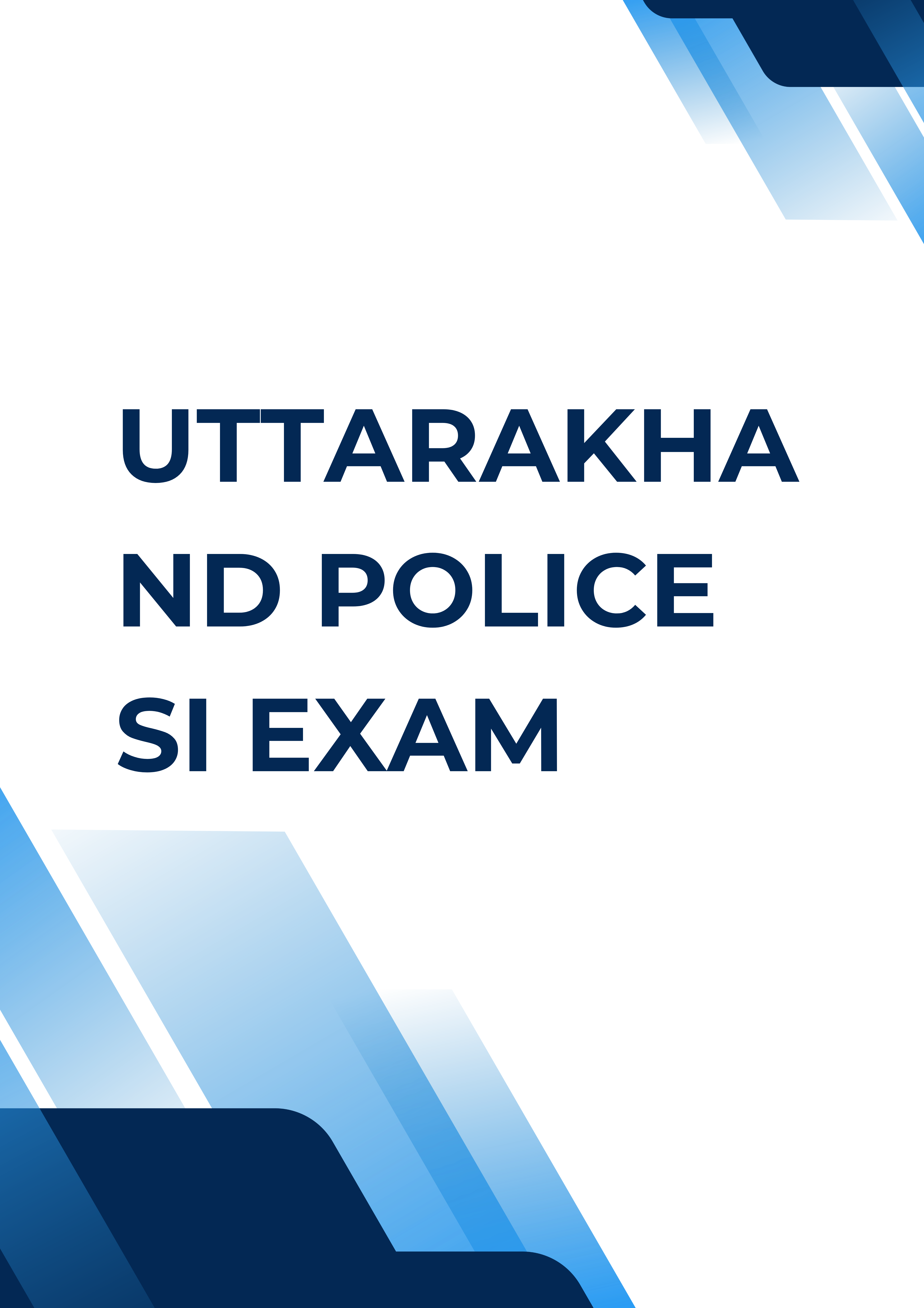 Uttarakhand Police SI Practice Mock Test