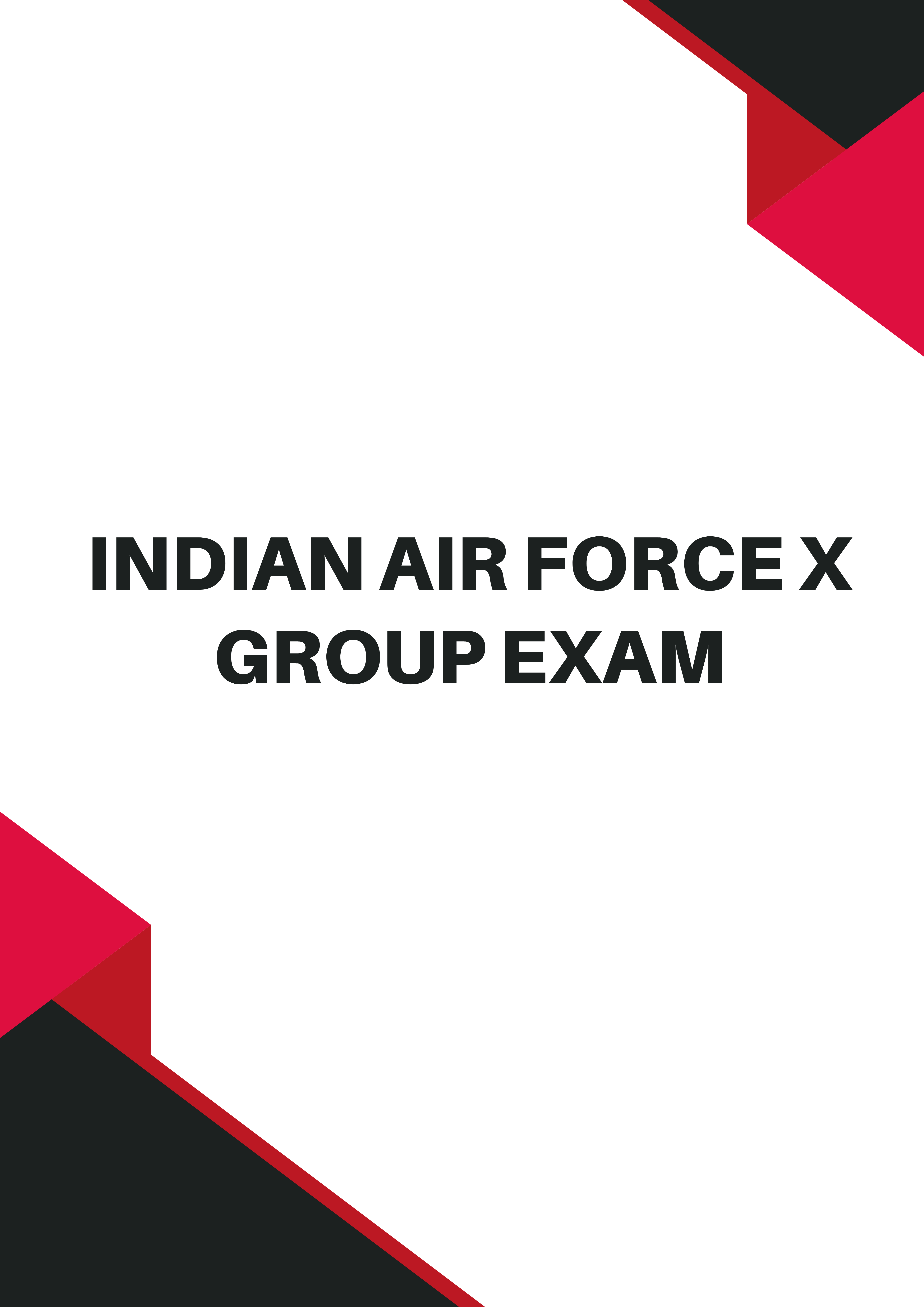 Online Mock Test Free for Indian Air Force X Group