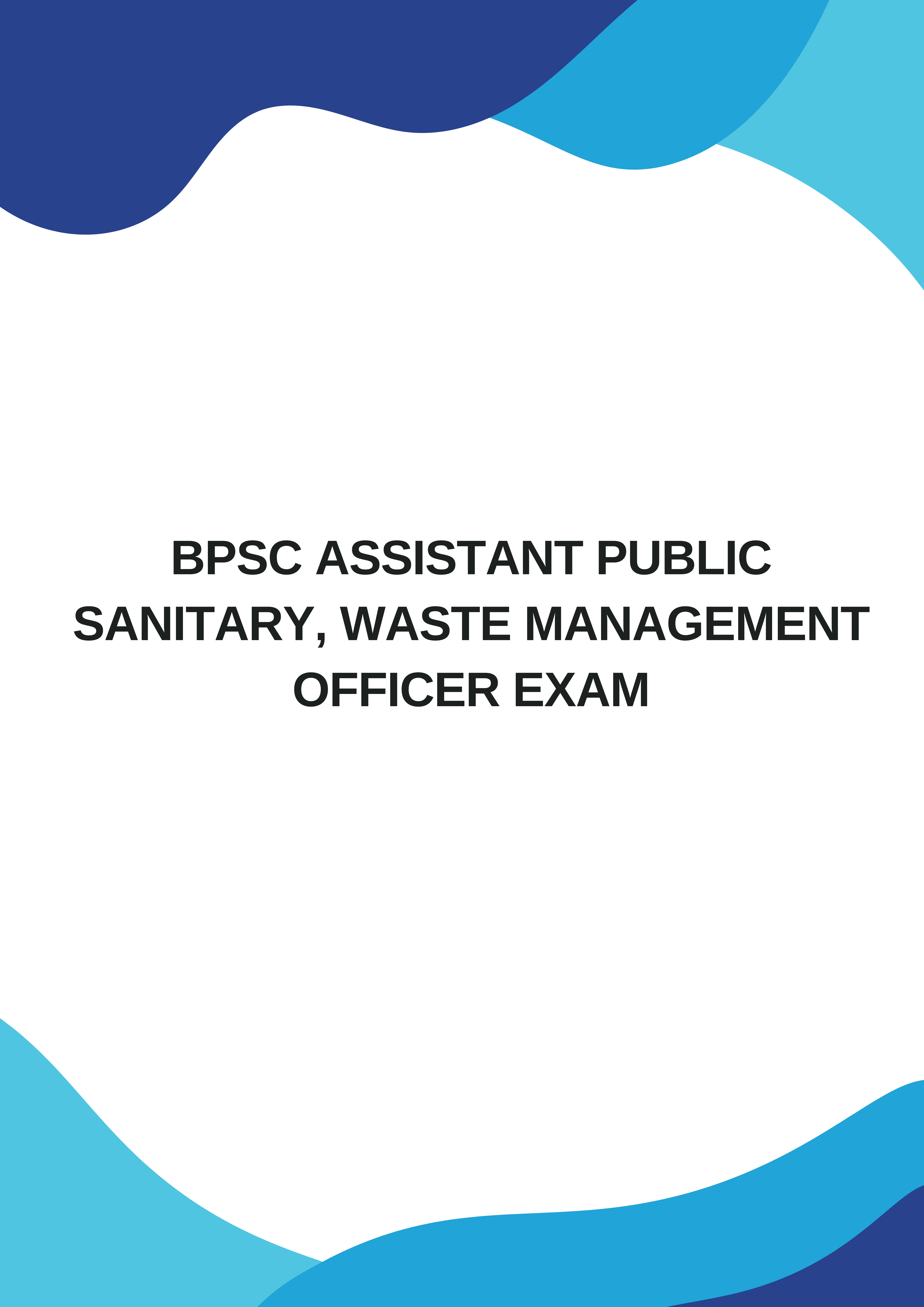 BPSC Assistant Public Sanitary, Waste Management Officer MCQ