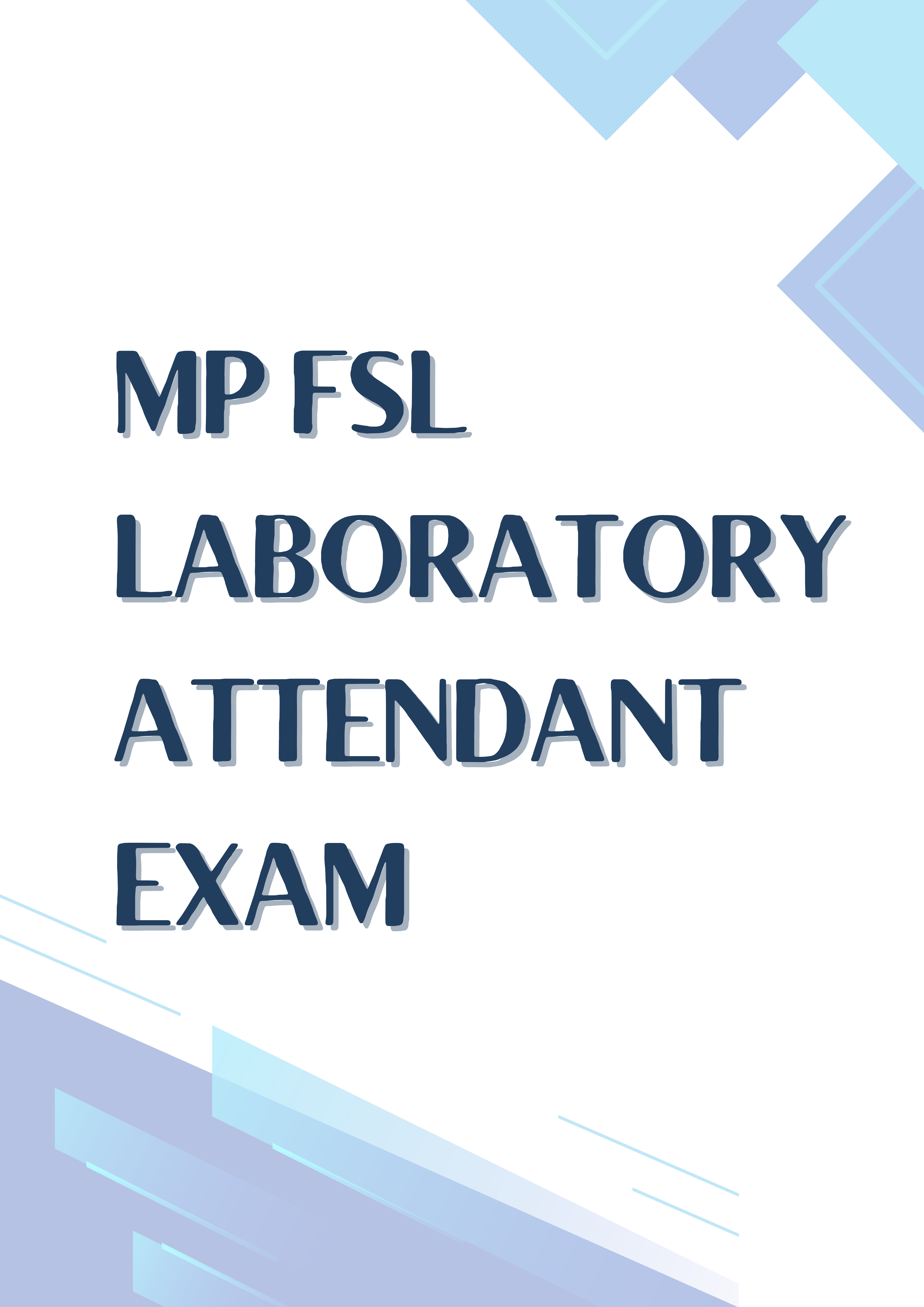 MP FSL Laboratory Attendant Mock Test Series Free