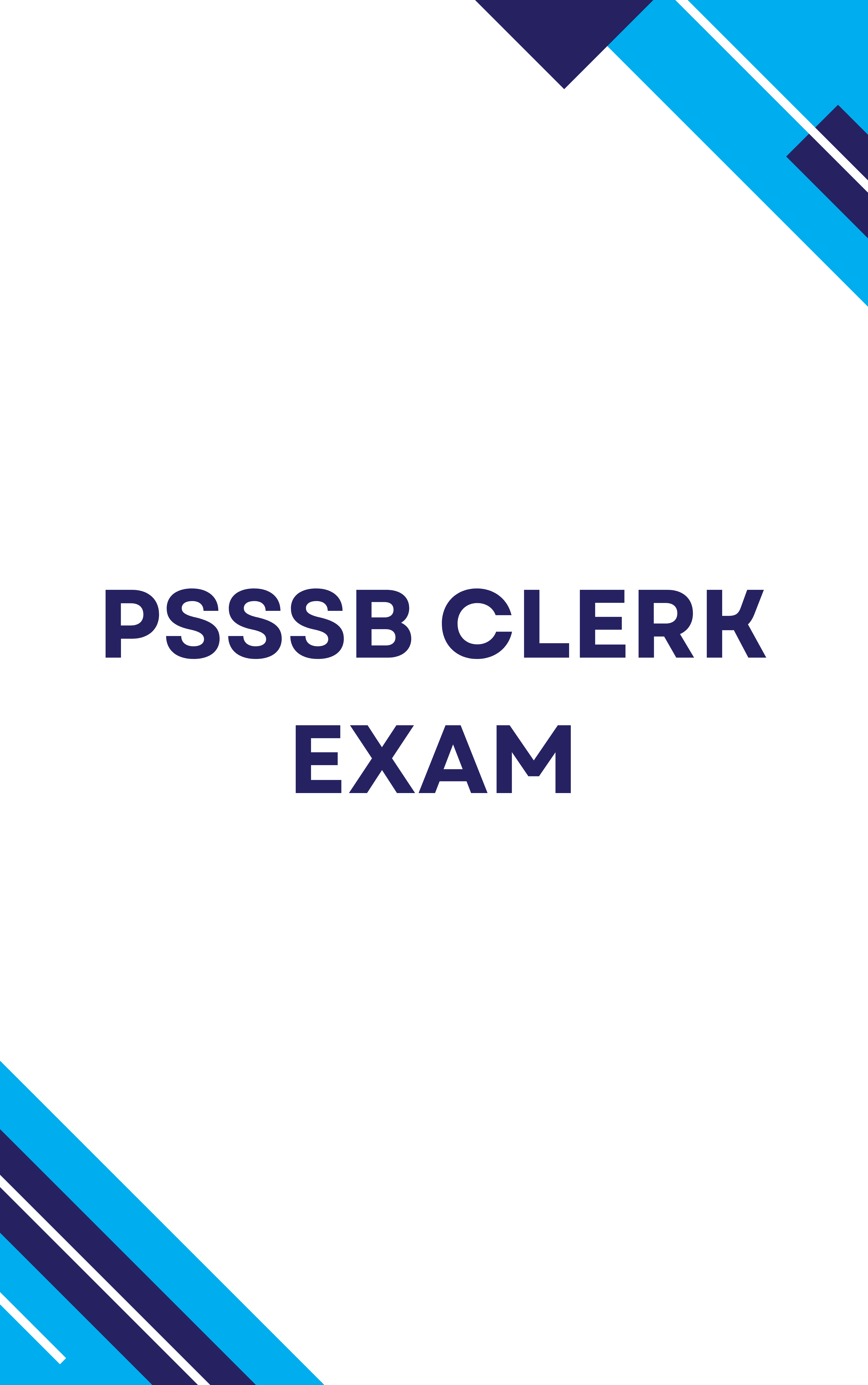 PSSSB Clerk Questions and Answers