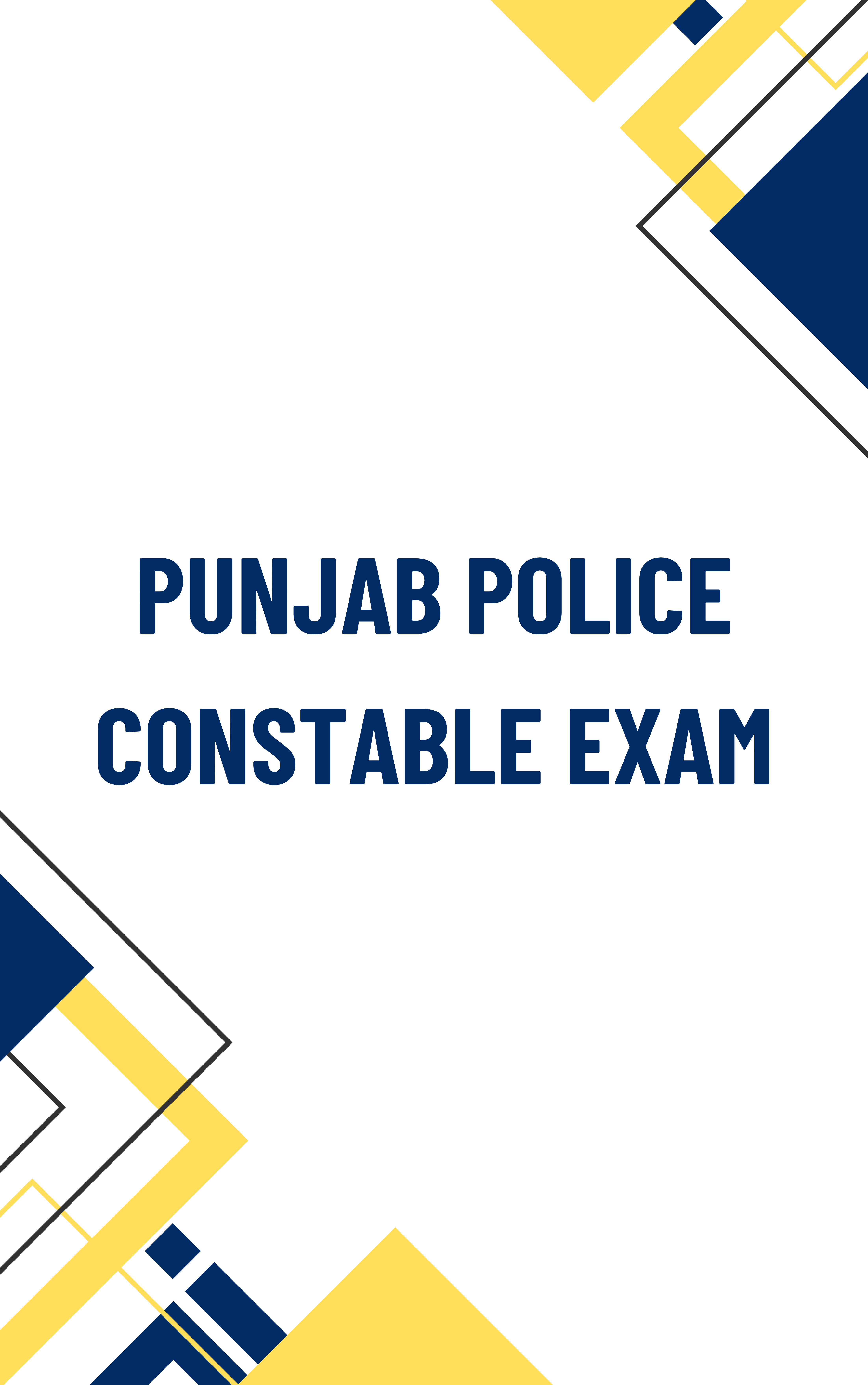 Punjab Police Constable Mock Test 2026 – Exam Pattern & Practice Set PDF