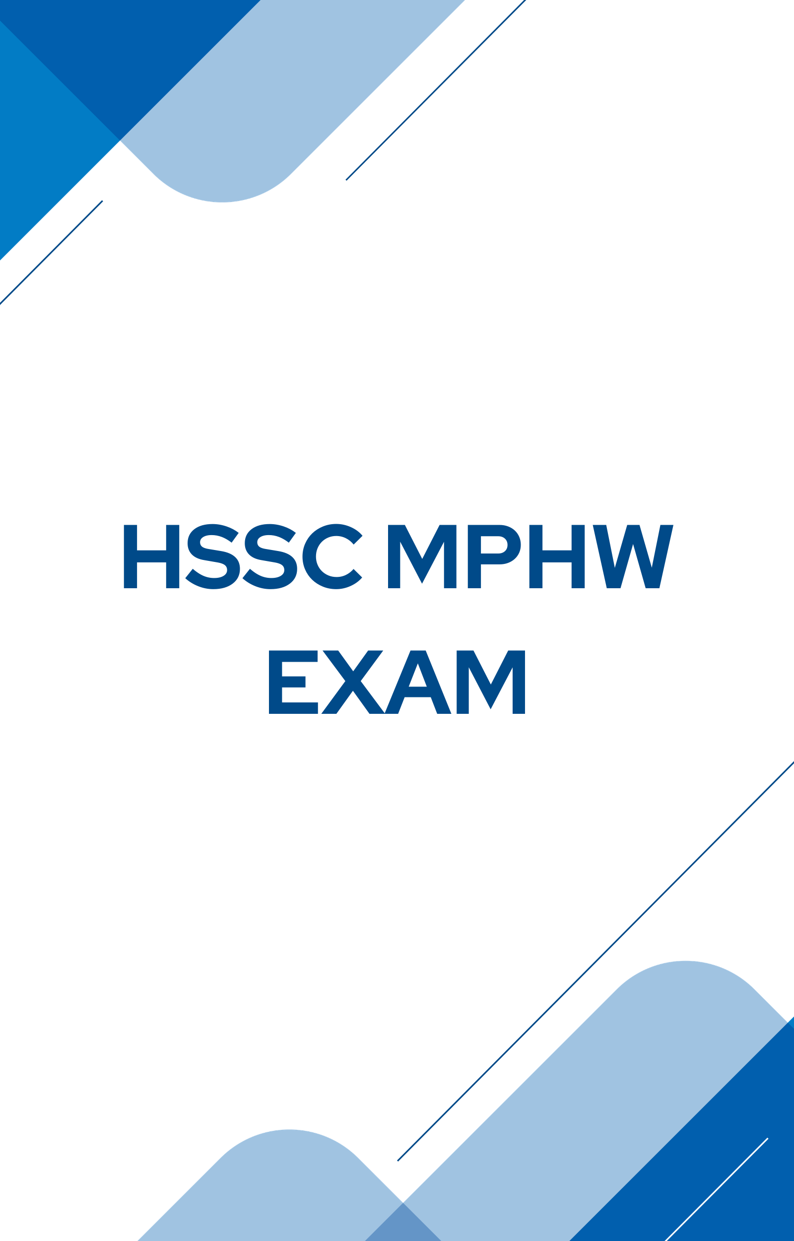 HSSC MPHW Free Practice Set PDF & Preparation Tips