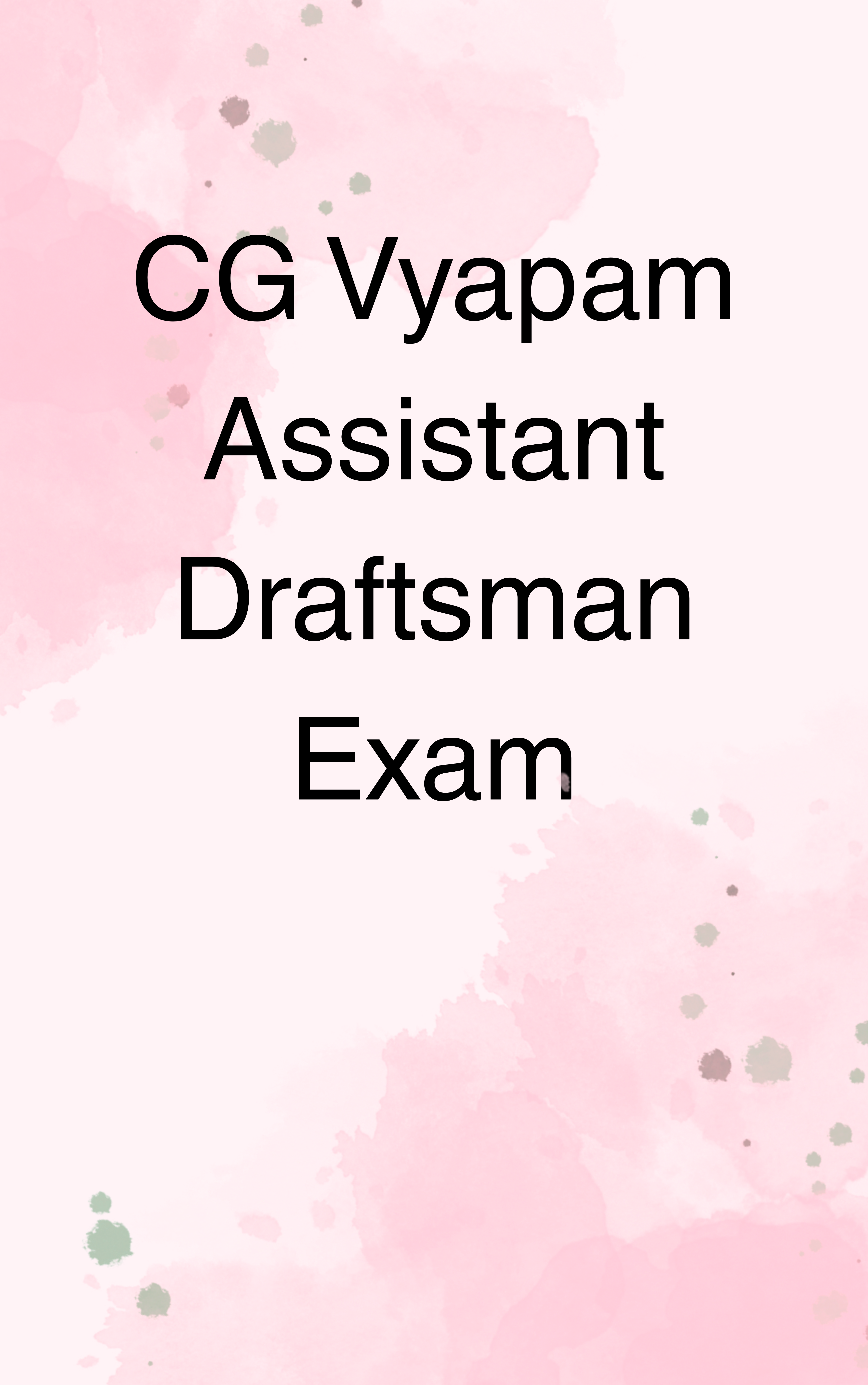 CG Vyapam Assistant Draftsman Mock Test 2026 PDF Download