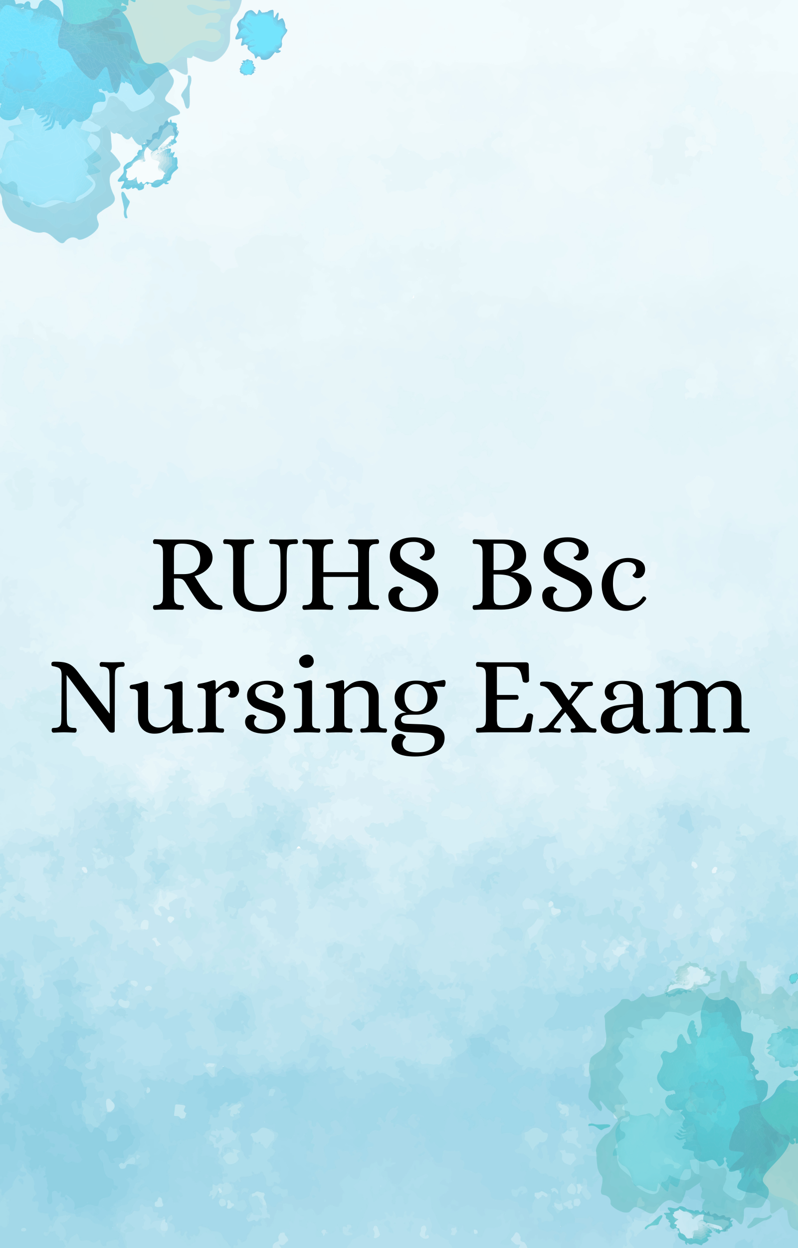 RUHS BSc Nursing Question Paper in Hindi